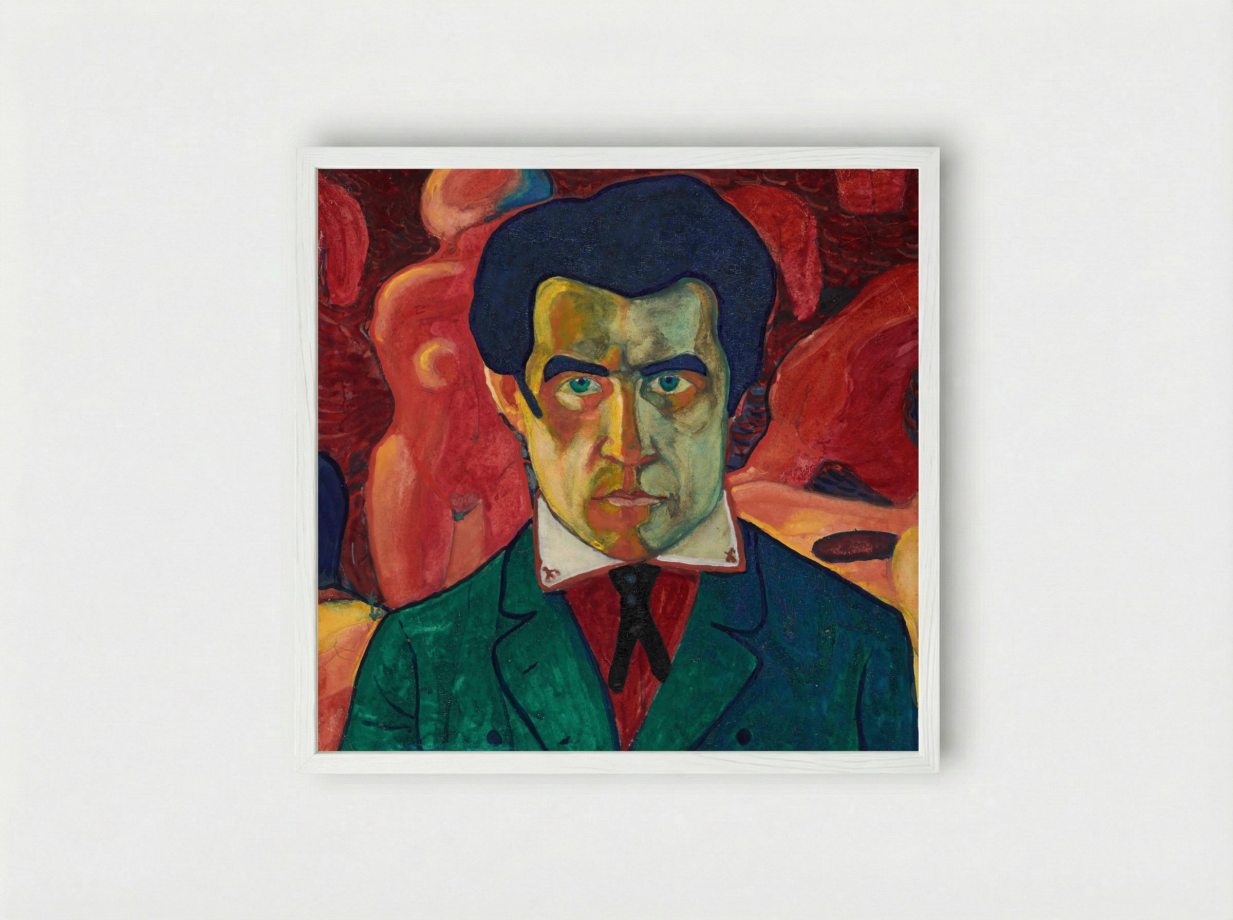 Self-Portrait - Kazimir Malevich - Framed Print White