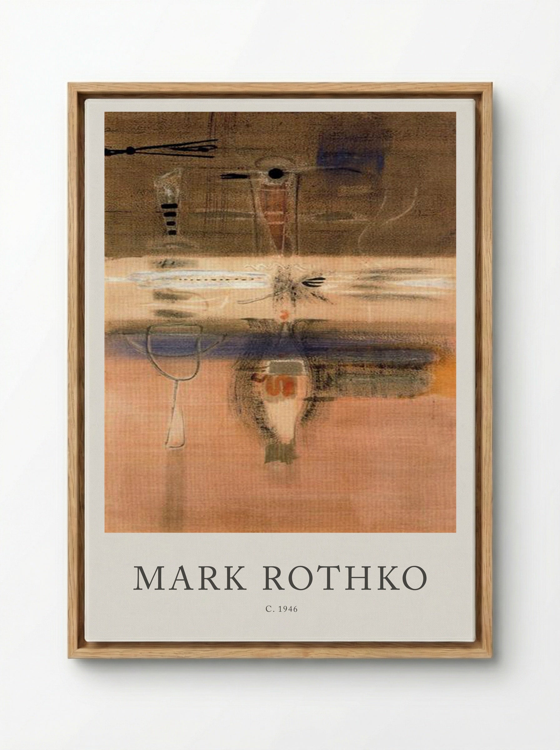 Untitled (Biomorphic Composition) - Mark Rothko - Framed Canvas Wood