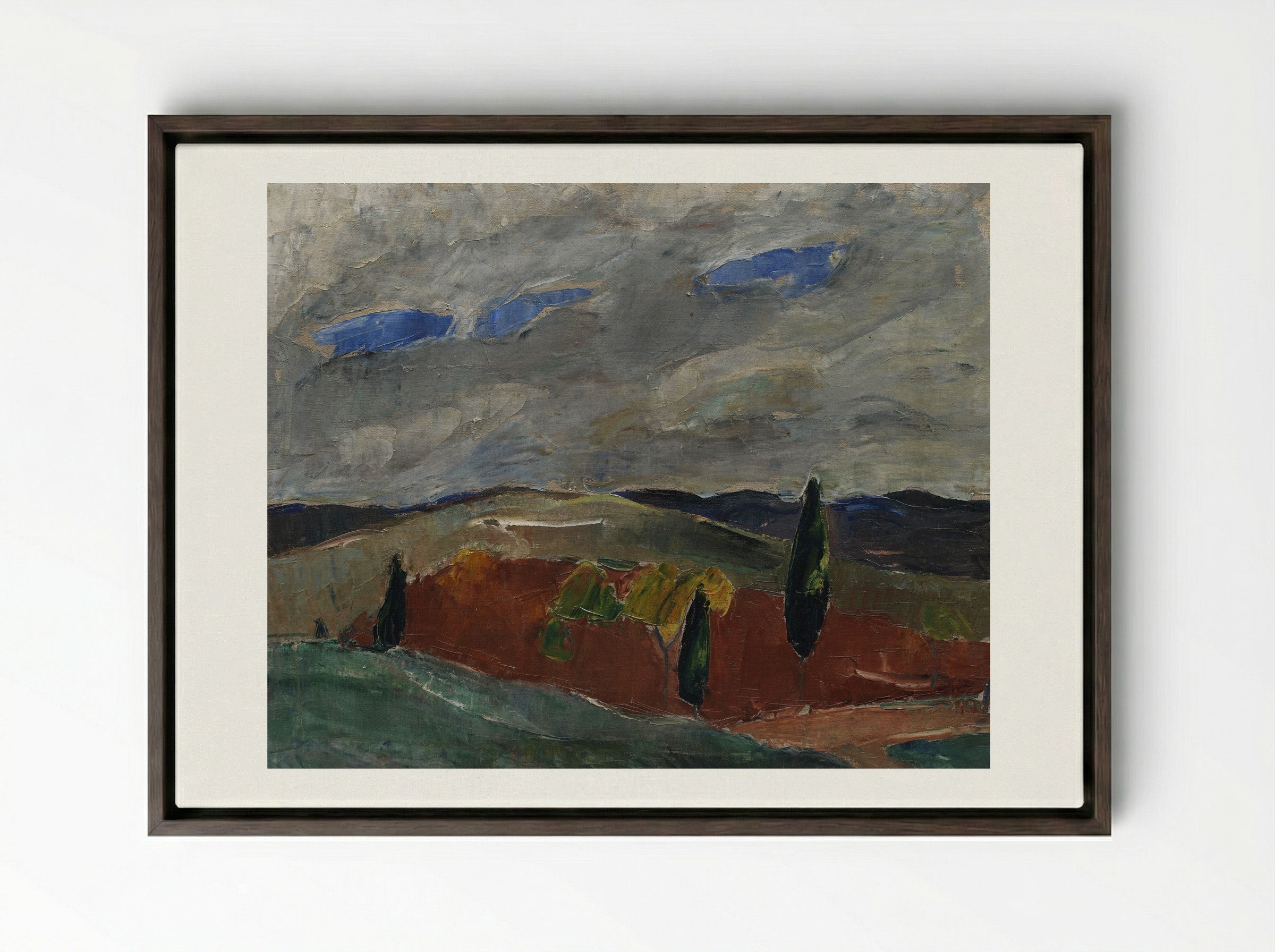 Cemetery Road in Toledo - Jens Adolf Jerichau - Framed Canvas Dark Wood