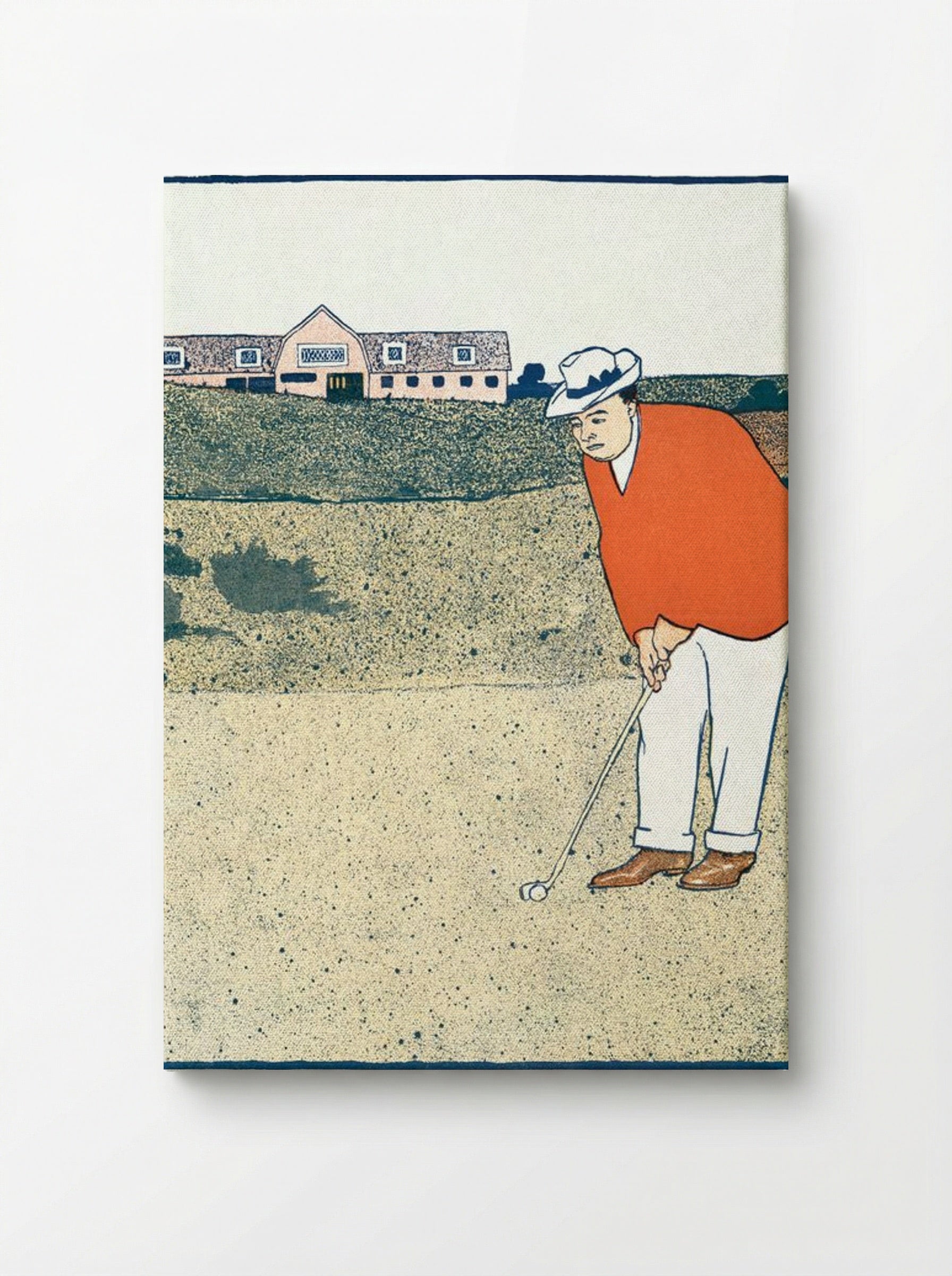 Man Playing Golf - Edward Penfield - Canvas