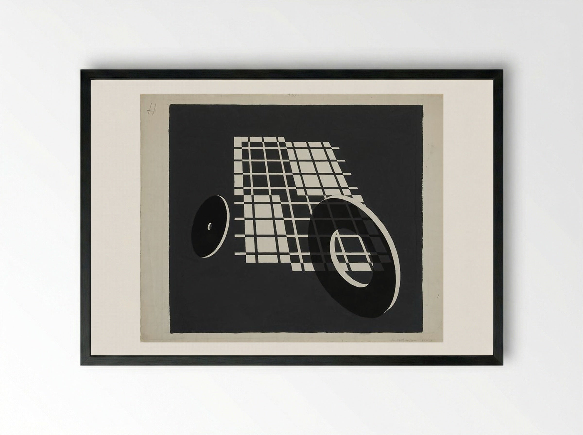 Rolling After - Josef Albers - Framed Print Black