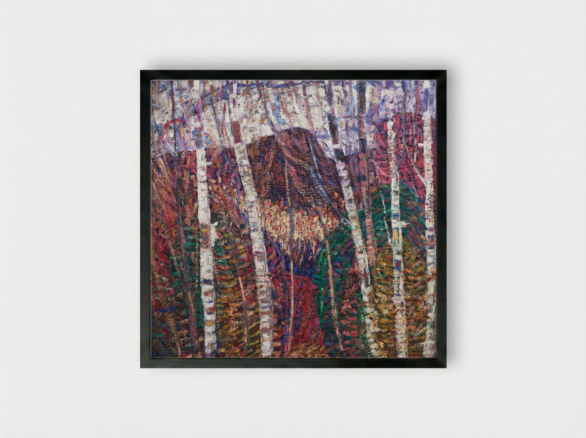 White Birches - Marsden Hartley - Framed Print Black