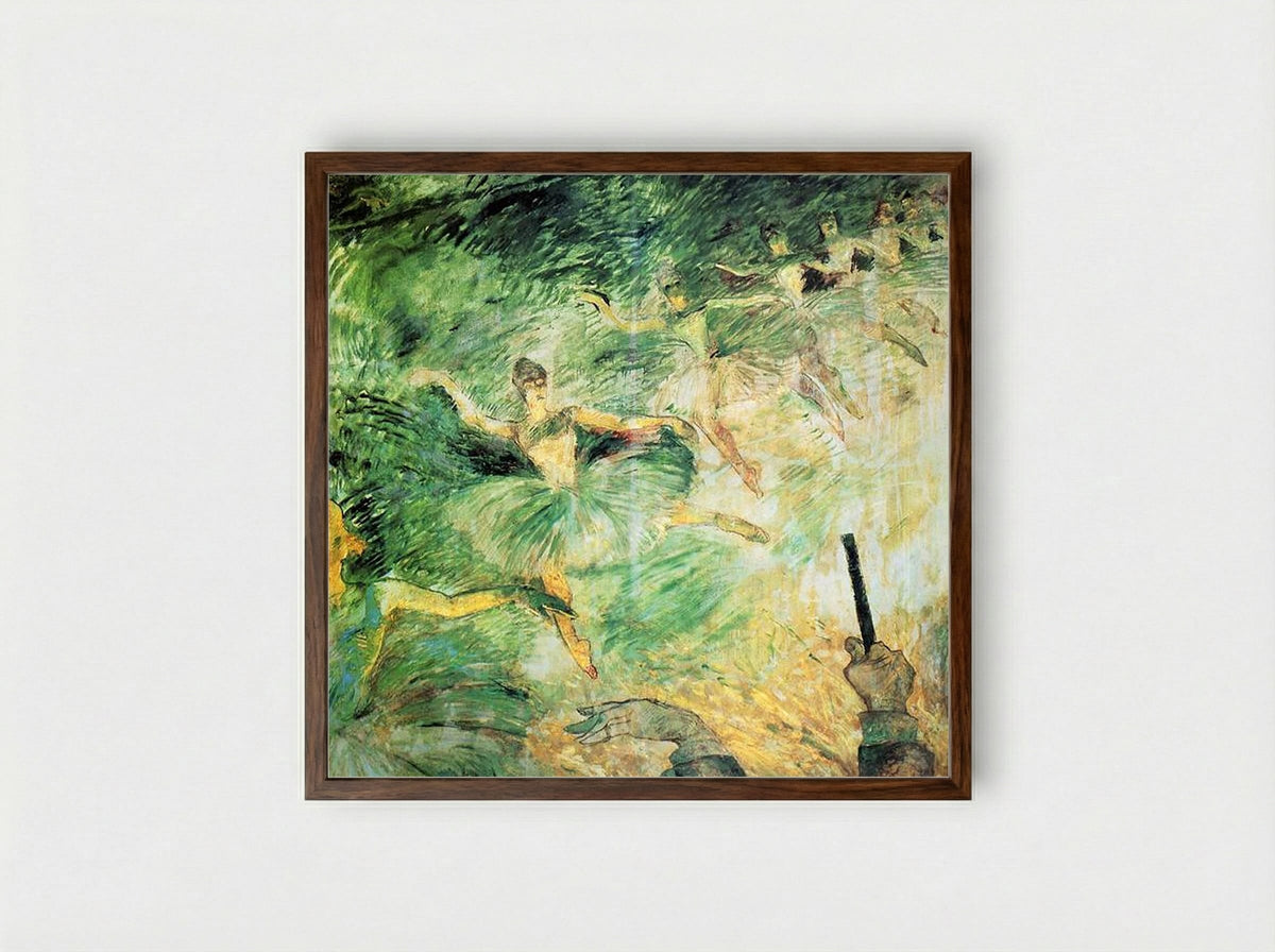 Ballet Dancers - Henri de Toulouse-Lautrec - Framed Print Dark Wood