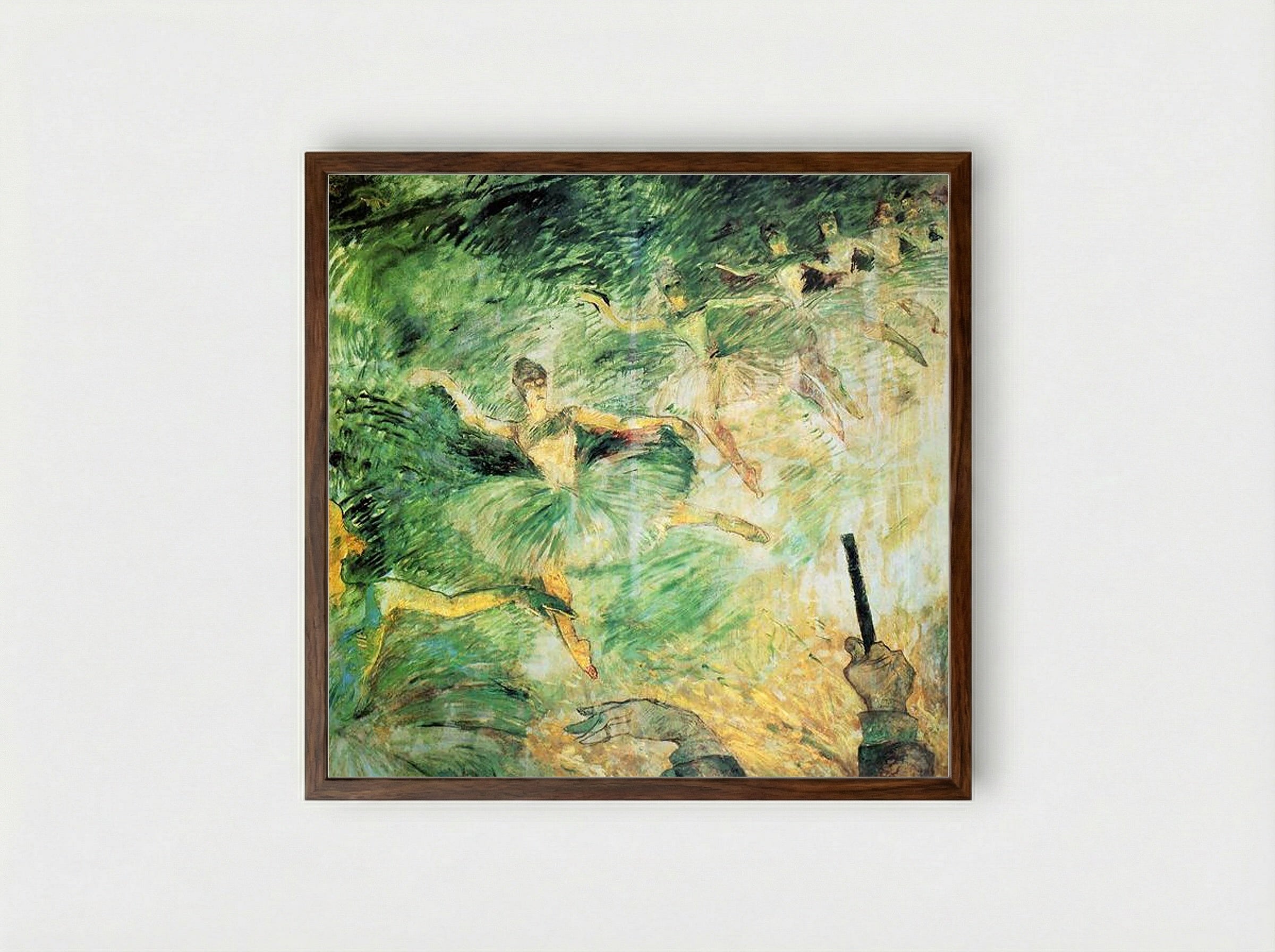 Ballet Dancers - Henri de Toulouse-Lautrec - Framed Print Dark Wood