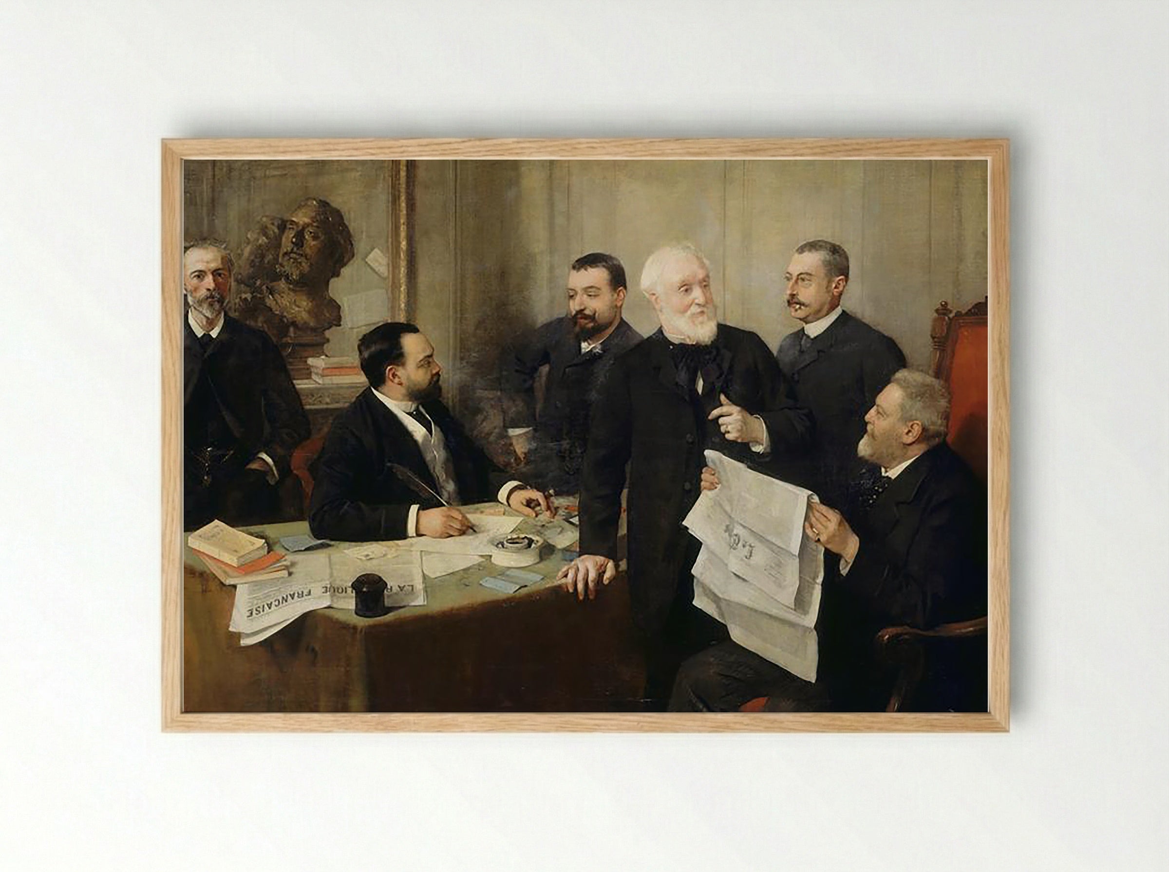 A Session of the Jury of Painting - Henri Gervex - Framed Print Wood