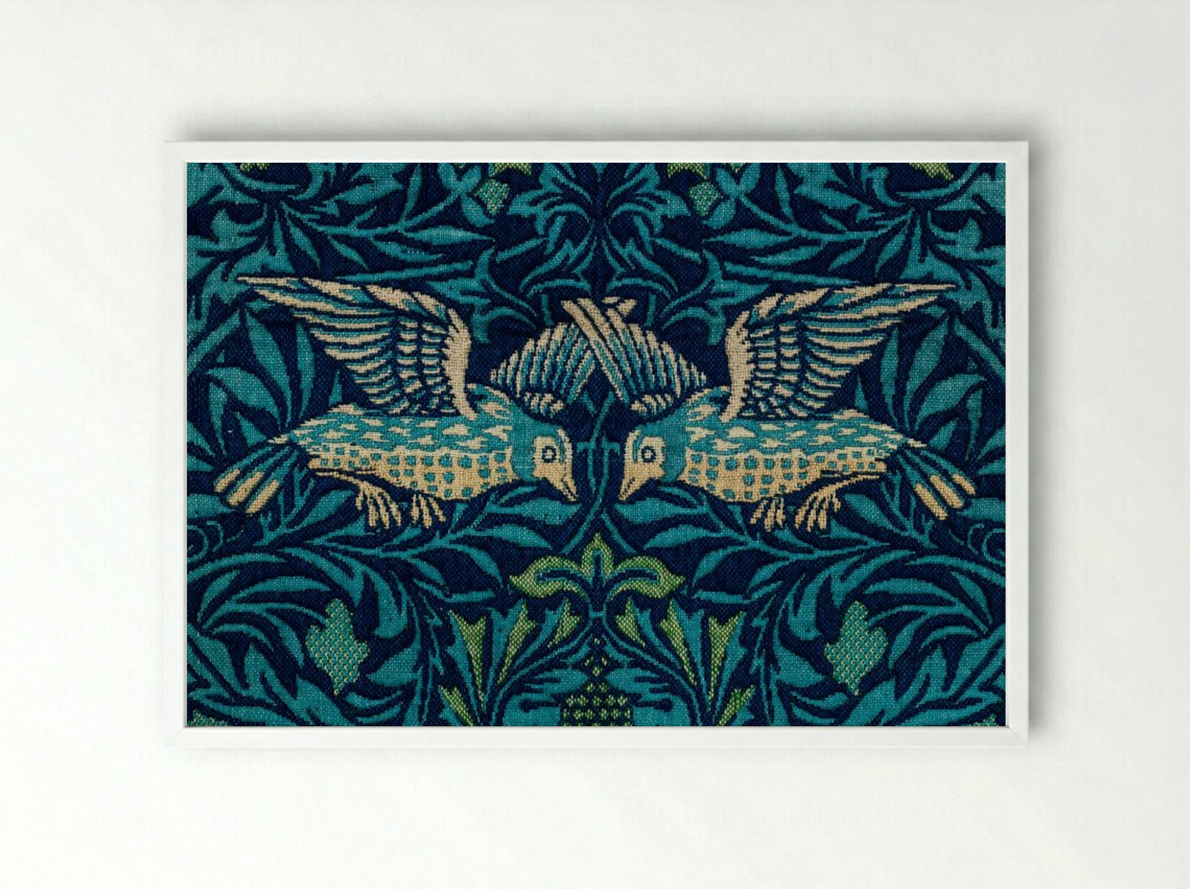 Birds - William Morris - Framed Print White