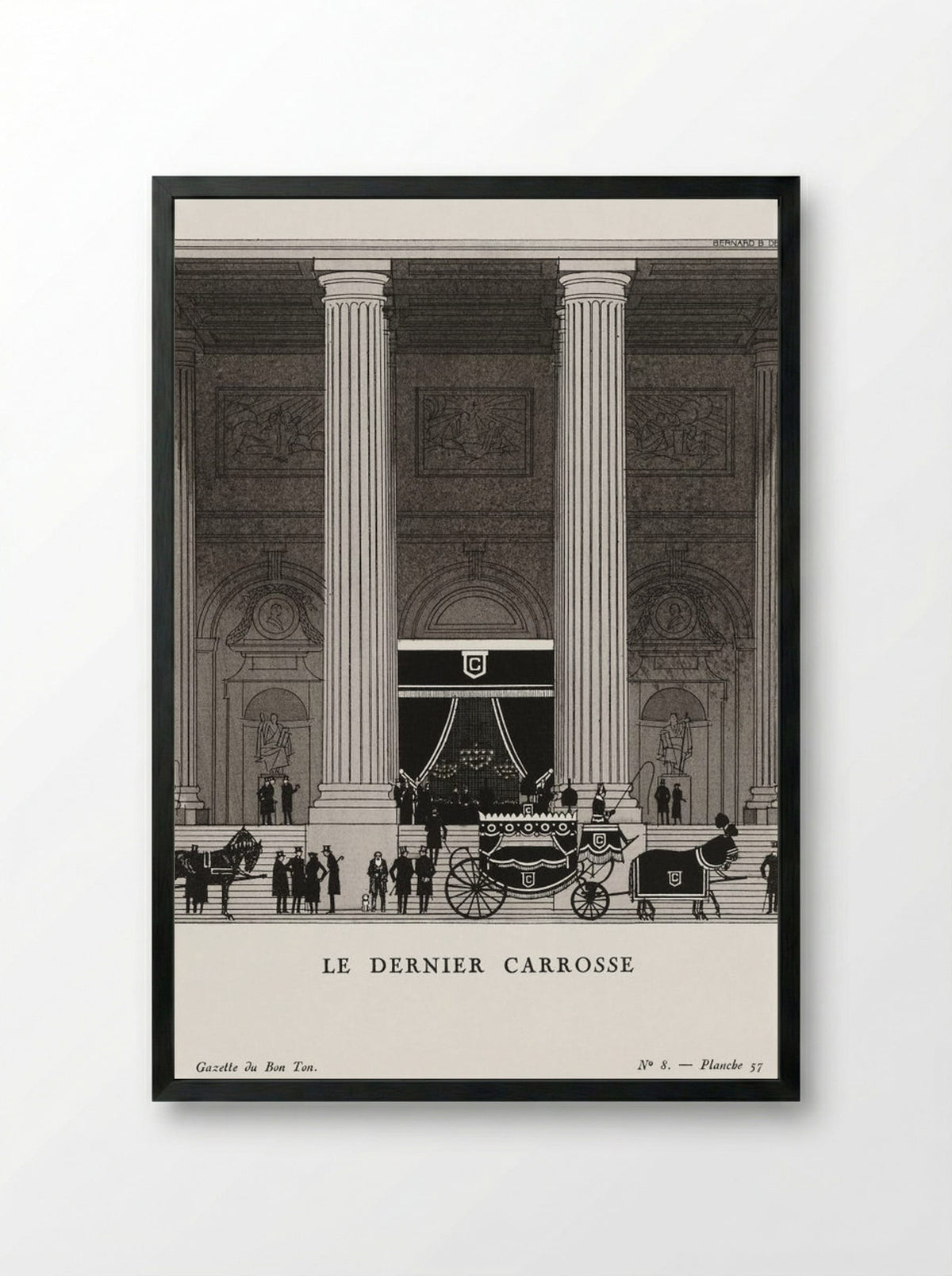 Le Dernier Carrosse - Bernard Boutet de Monvel - Framed Print Black