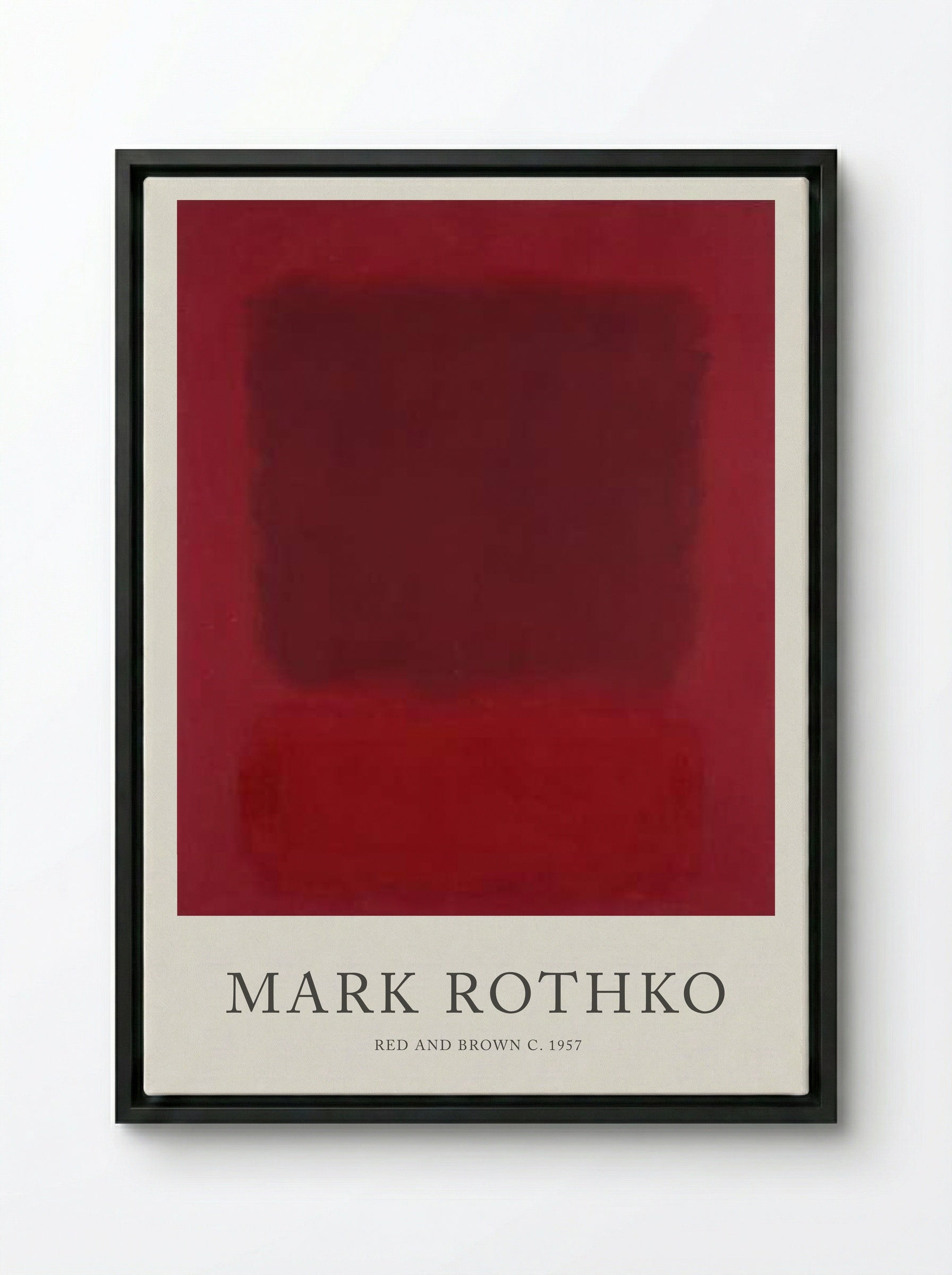 Red and Brown - Mark Rothko - Framed Canvas Black
