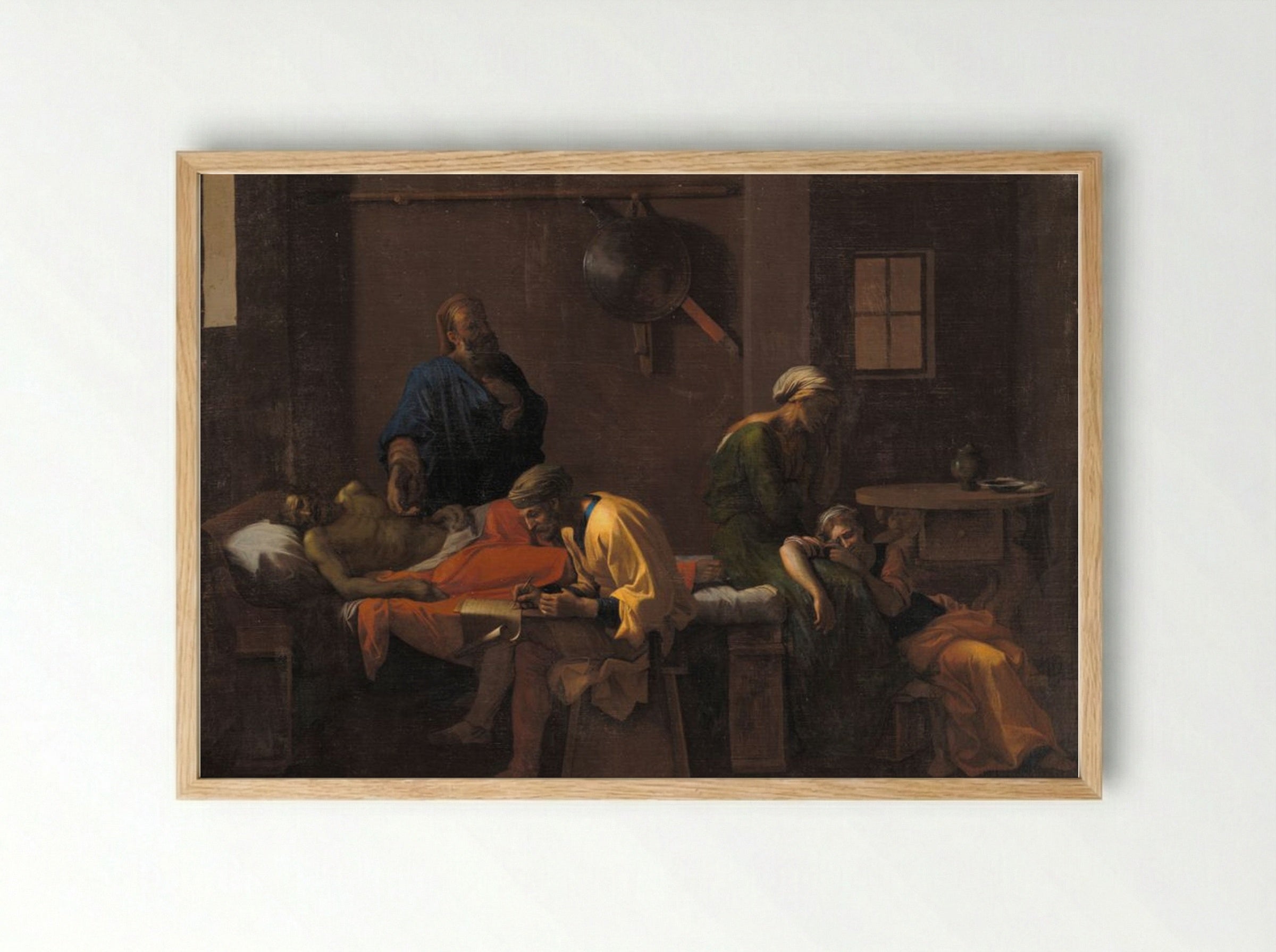 The Testament of Eudamidas - Nicolas Poussin - Framed Print Wood
