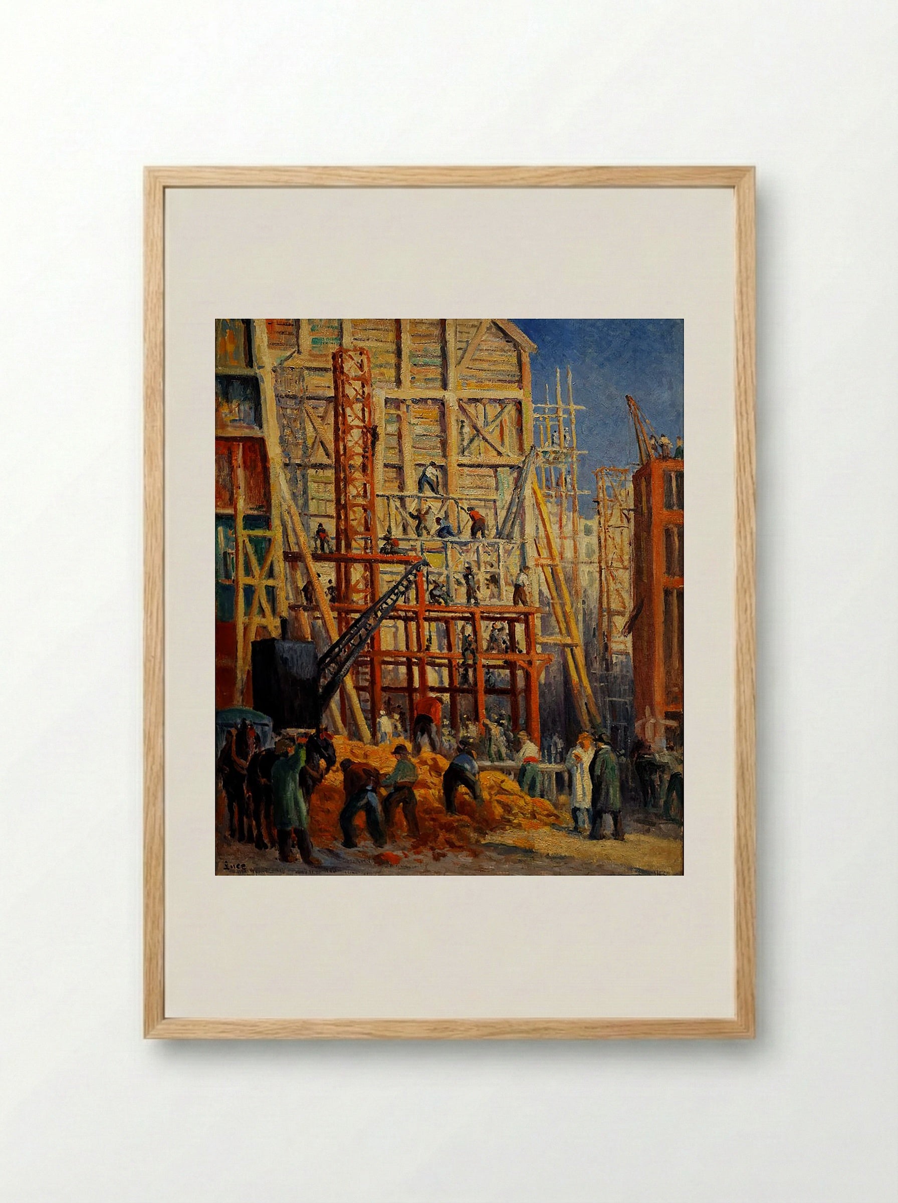 Le chantier - Maximilien Luce - Framed Print Wood