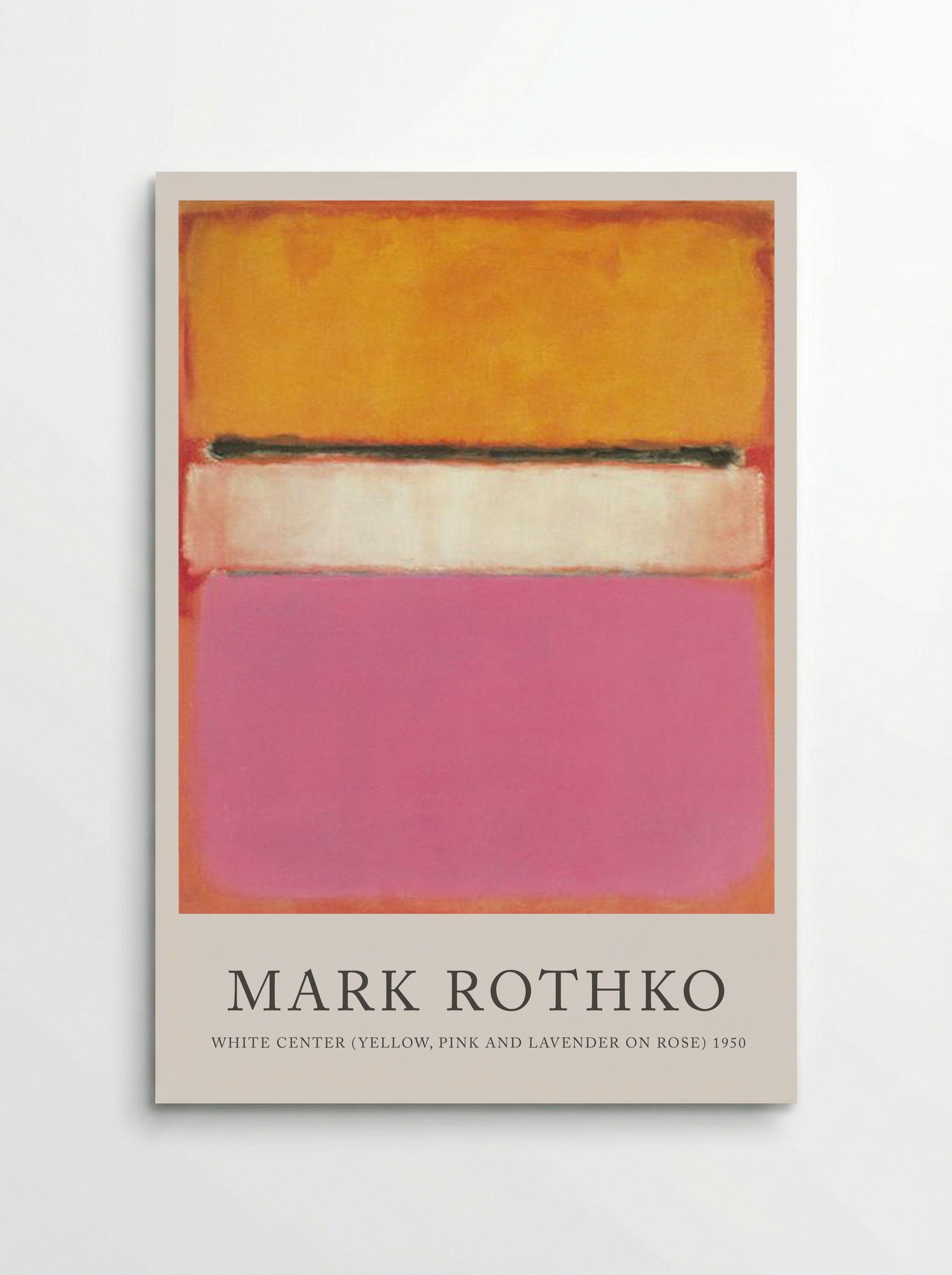 White Center (Yellow, Pink and Lavender on Rose) - Mark Rothko - Poster