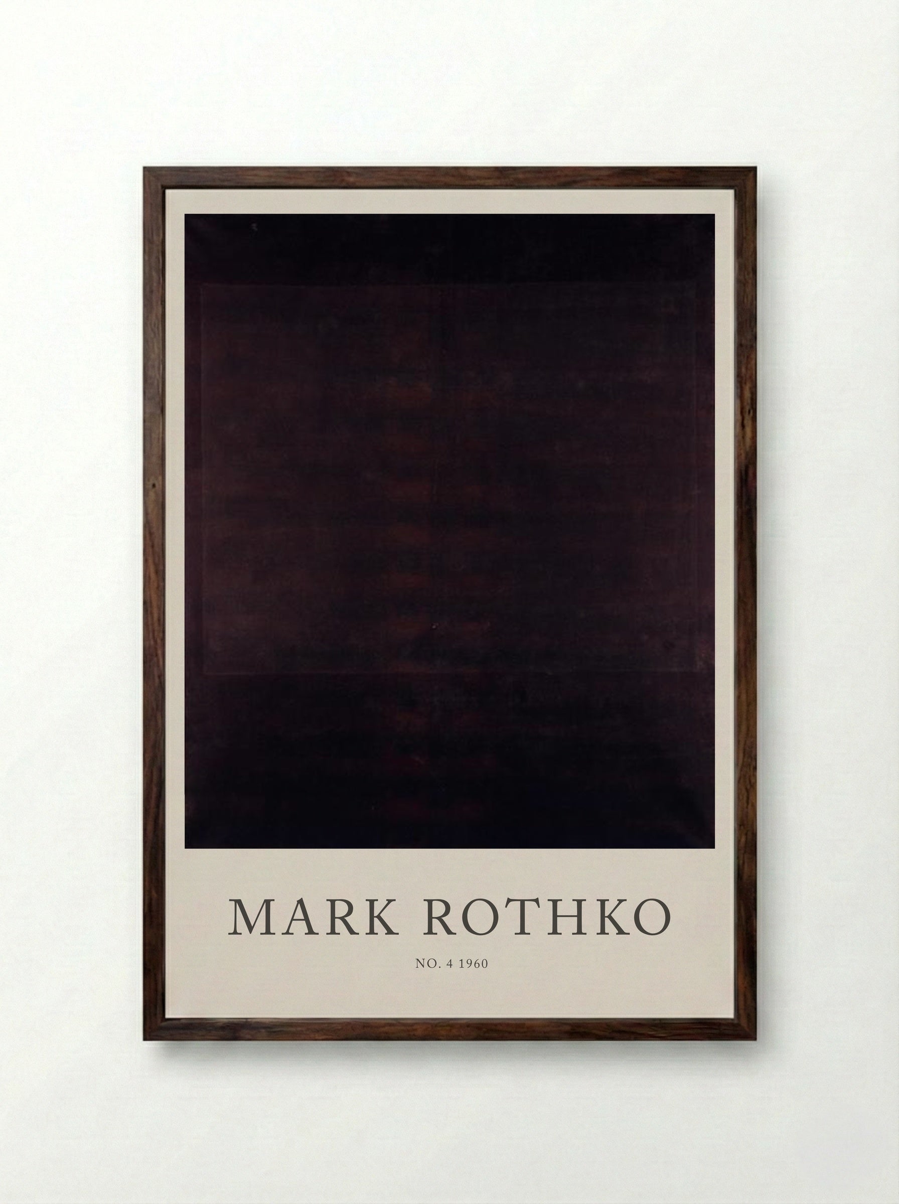No. 4 - Mark Rothko - Framed Print Dark Wood