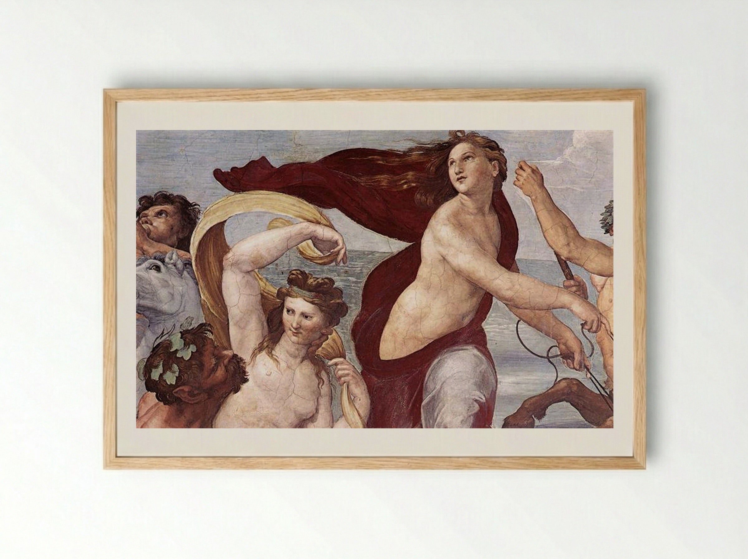 The Triumph of Galatea (detail) - Raphael - Framed Print Wood