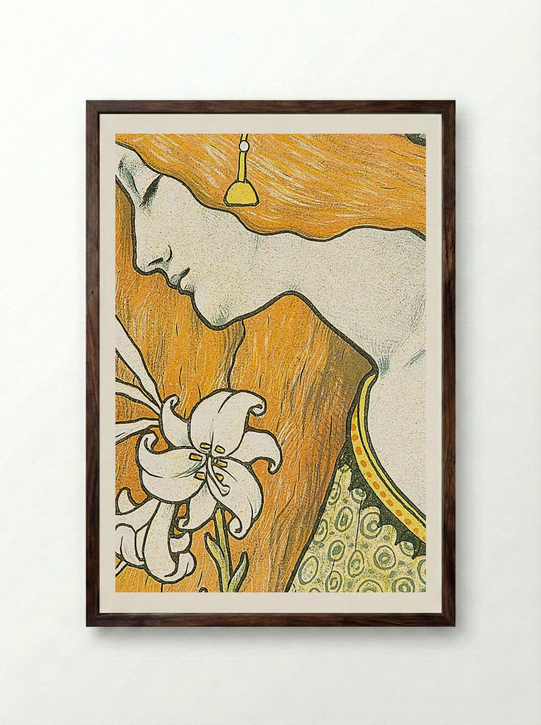 L'Ermitage - Paul Berthon - Framed Print Dark Wood