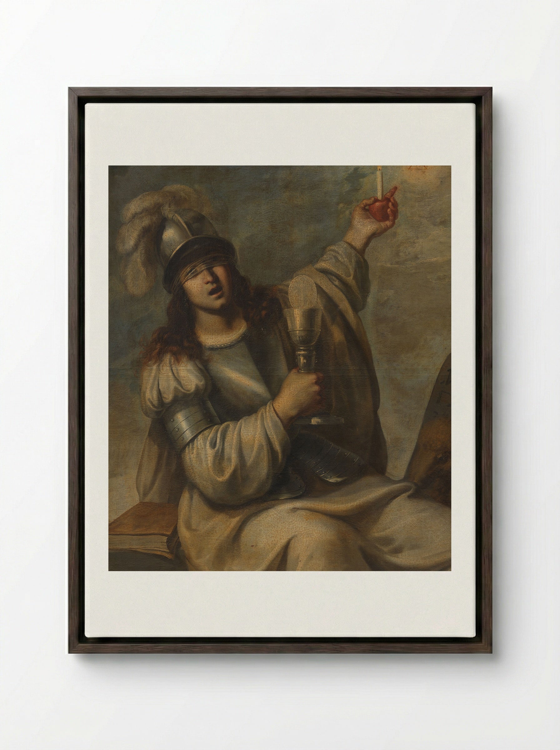 Faith - Guido Reni - Framed Canvas Dark Wood