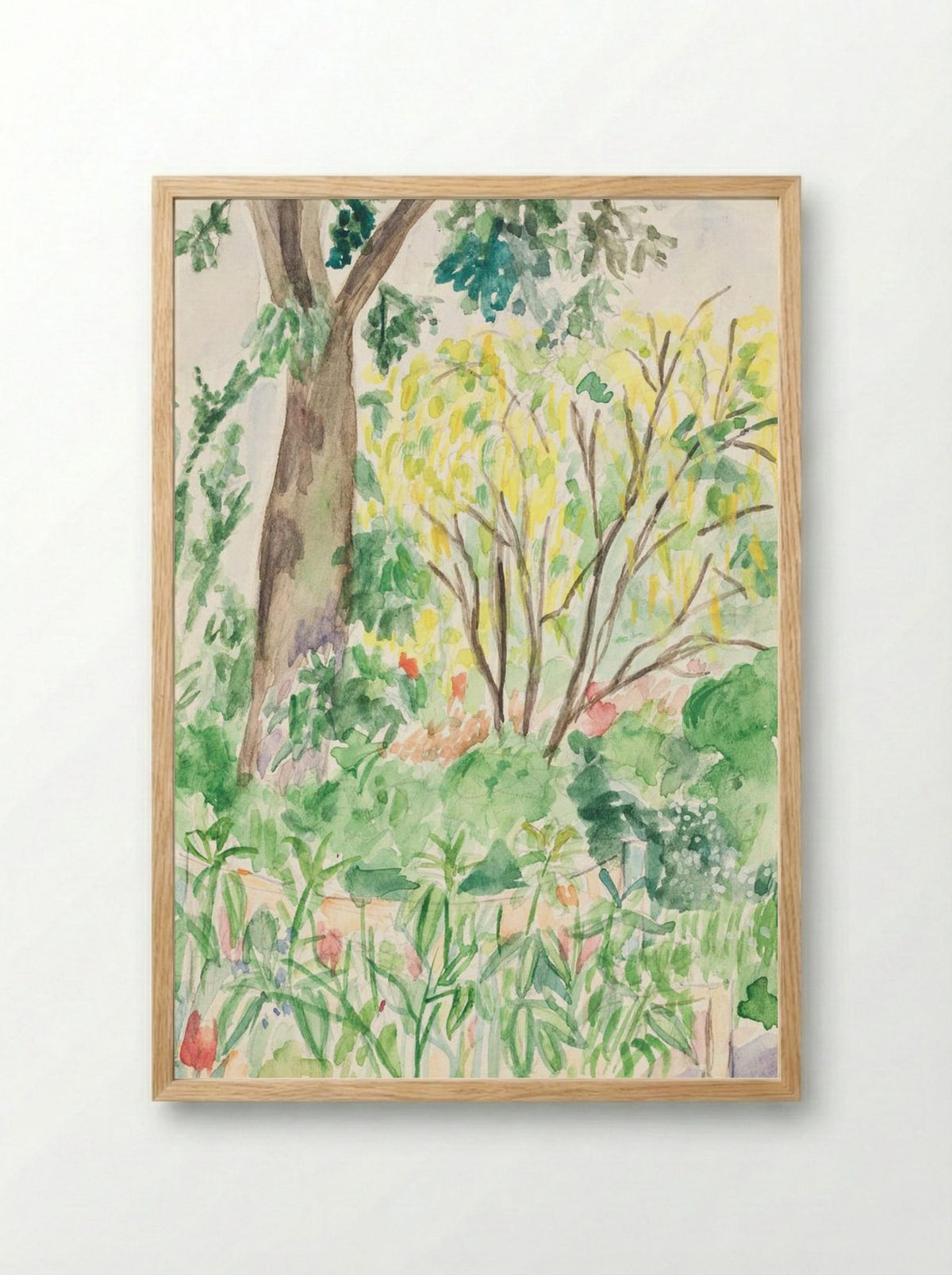 Golden Rain in a Garden - John Christensen - Framed Print Wood