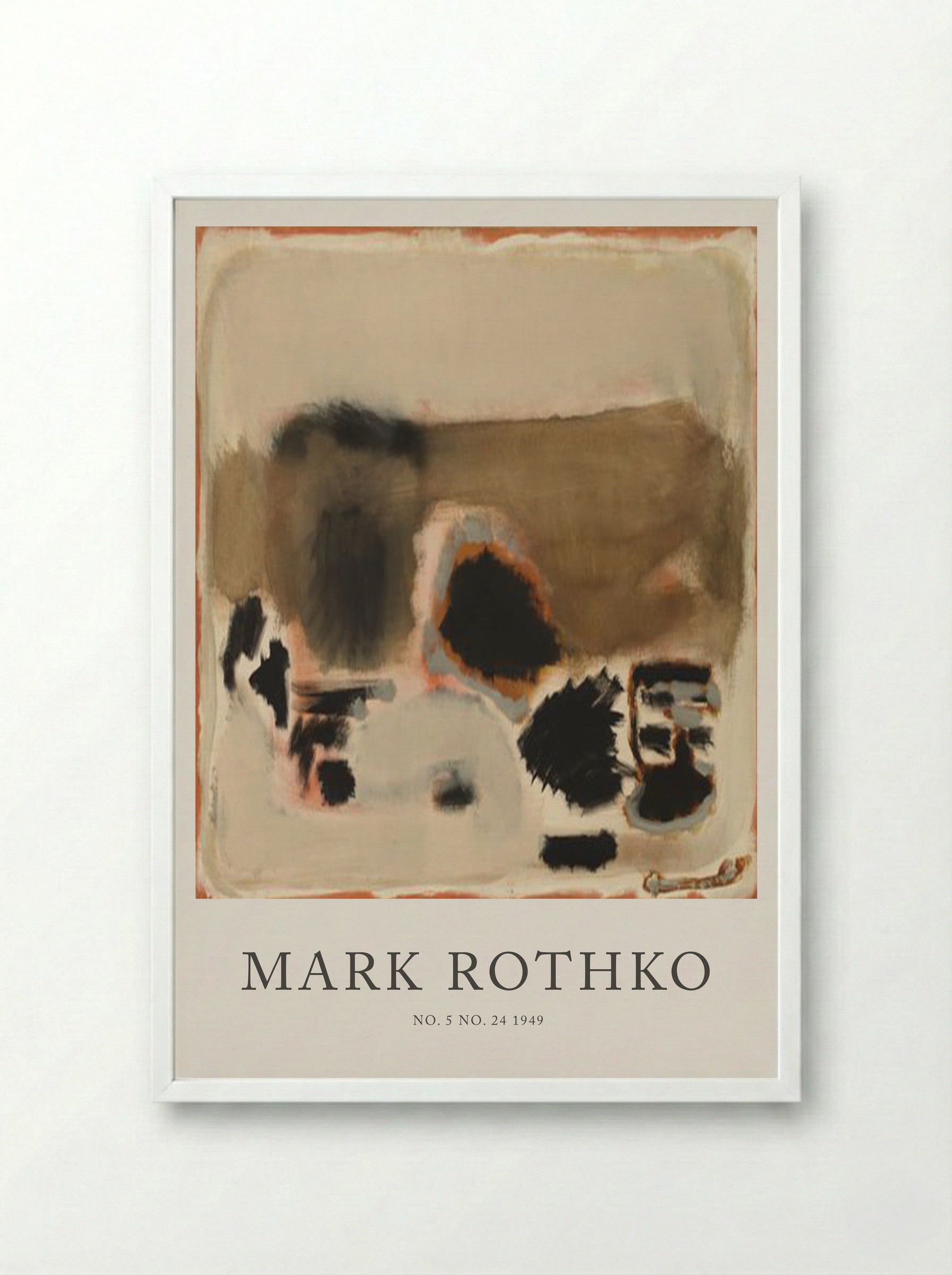 No. 5, No. 24 - Mark Rothko - Framed Print White