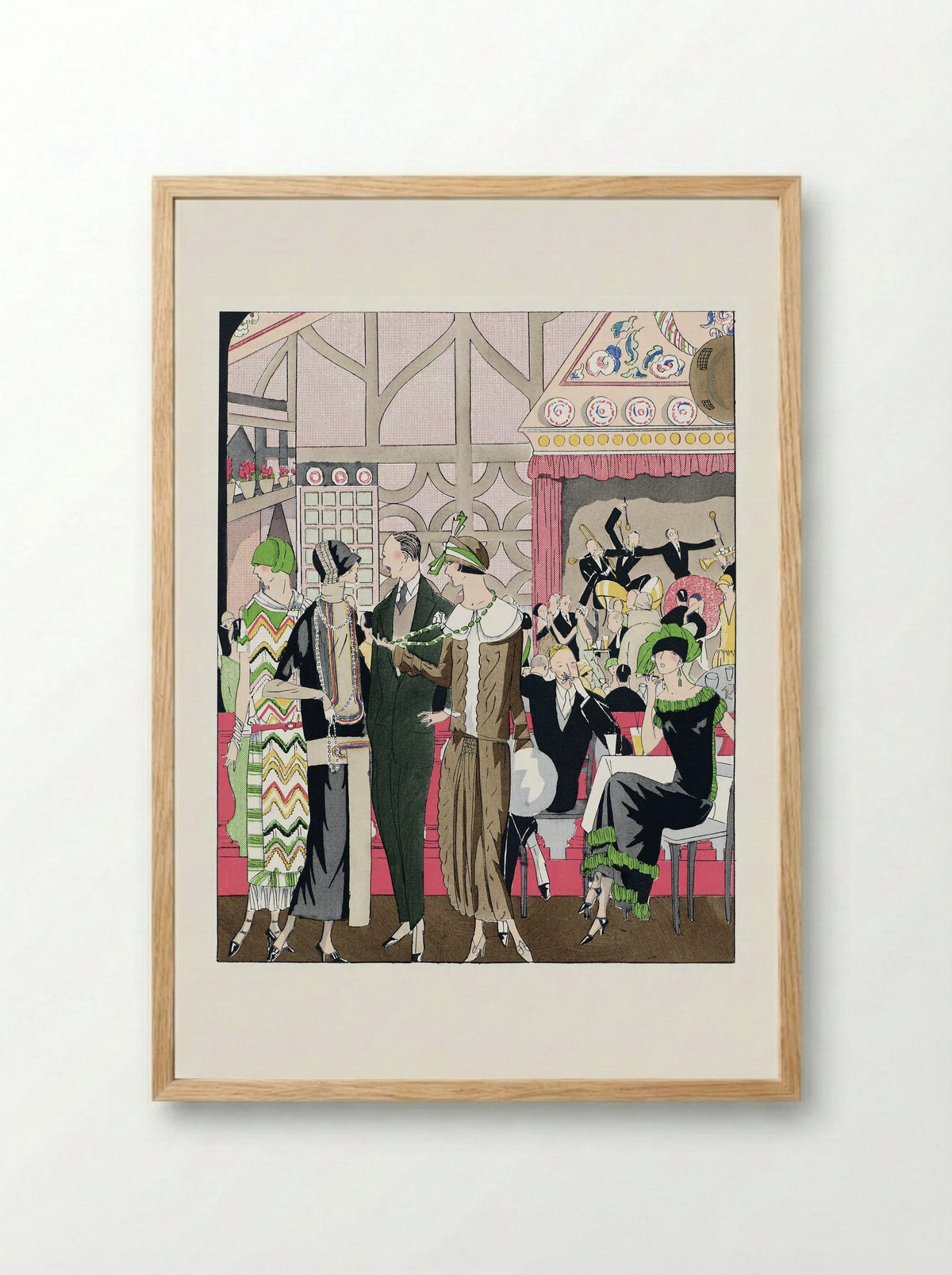 In a Restaurant - Bernard Boutet de Monvel - Framed Print Wood