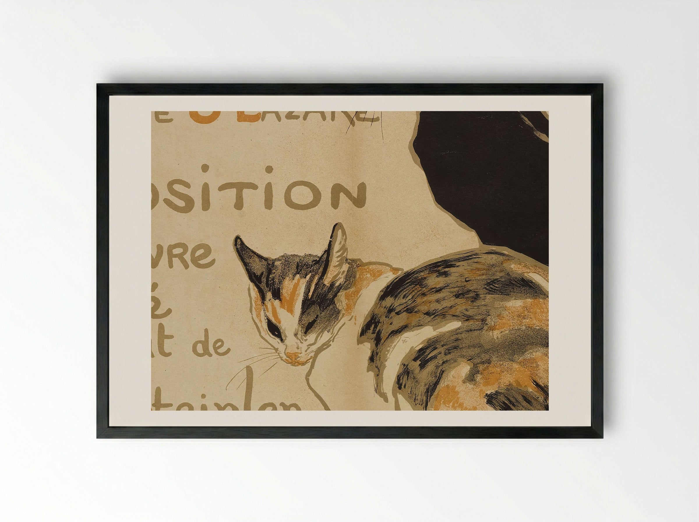 A la Bodinière, 18 Rue S. Lazare - Théophile Alexandre Steinlen - Framed Print Black