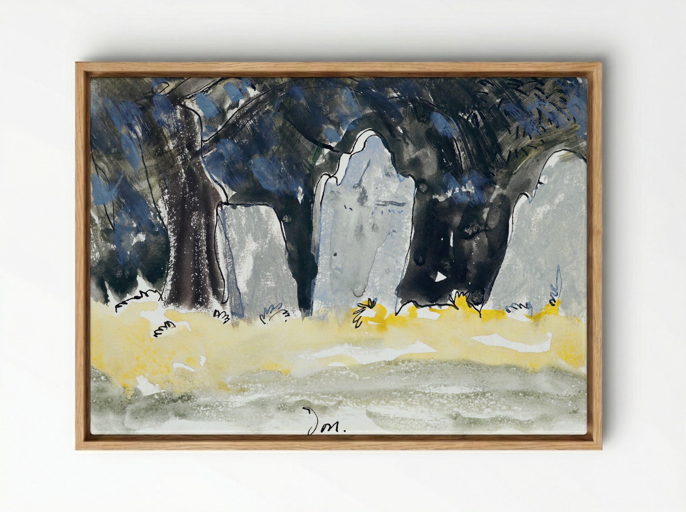 Old Tombstones - Arthur Dove - Framed Canvas Wood
