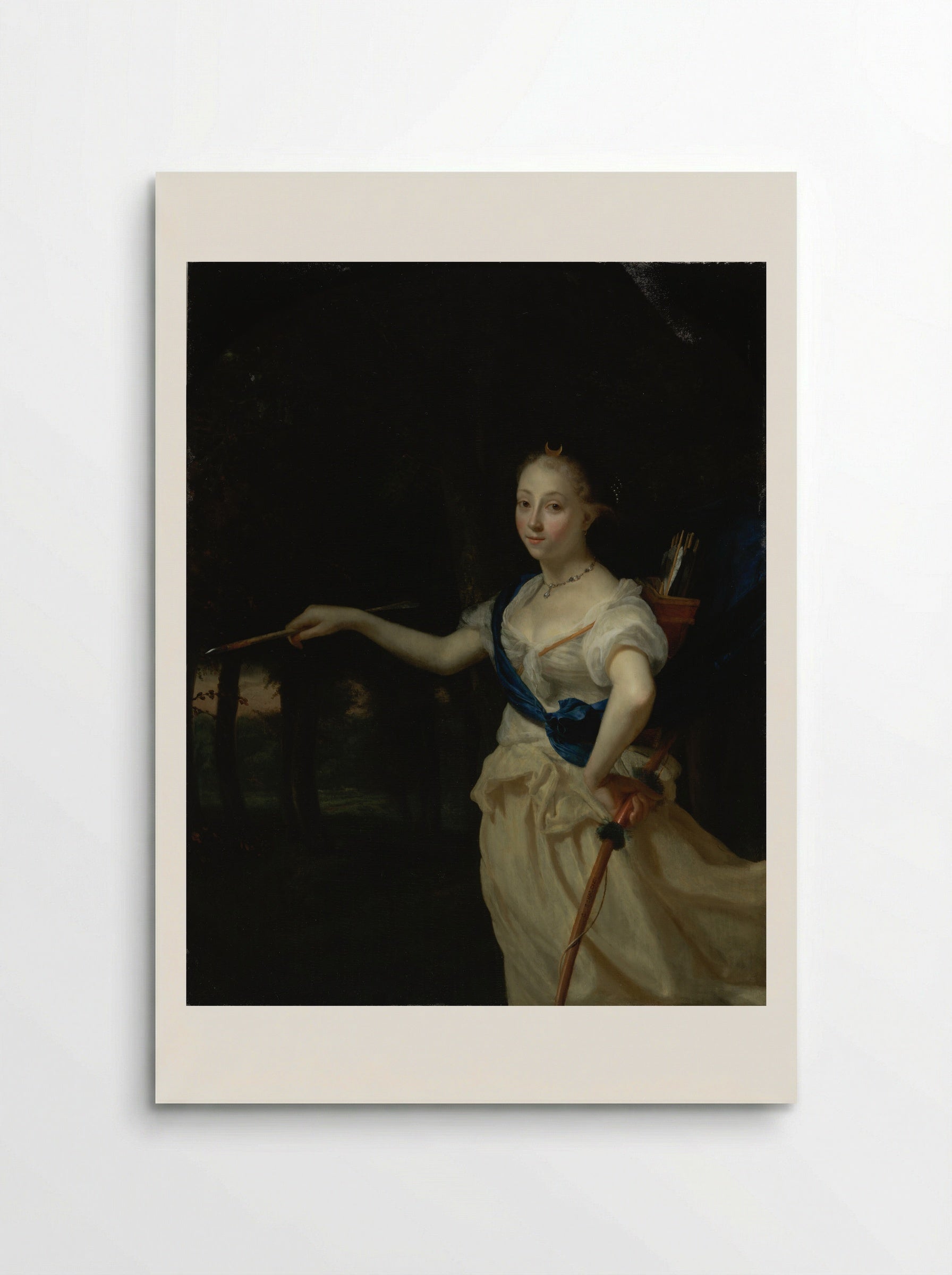 Portrait of a Lady as the Goddess Diana - Godfried Schalcken - Poster