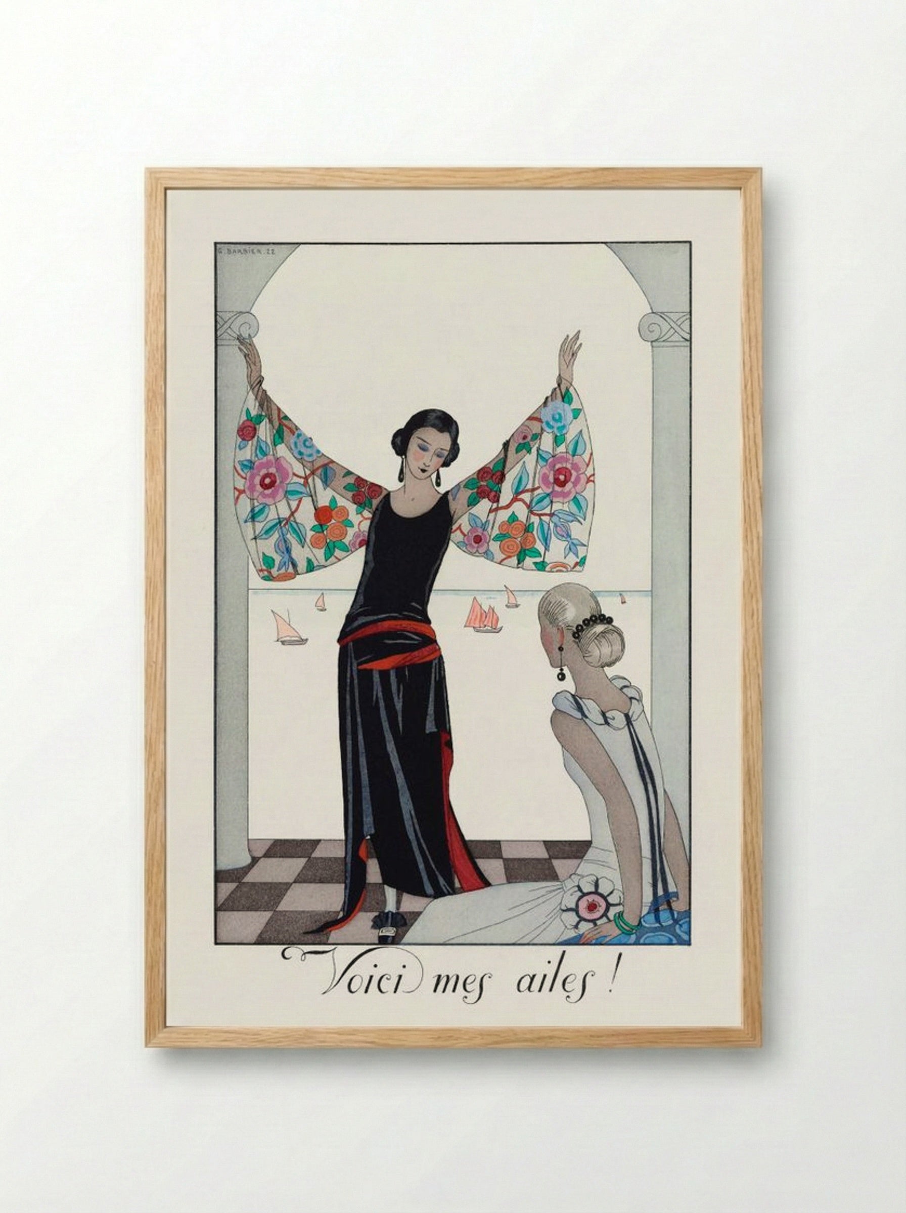Voici mes ailes! - George Barbier - Framed Print Wood