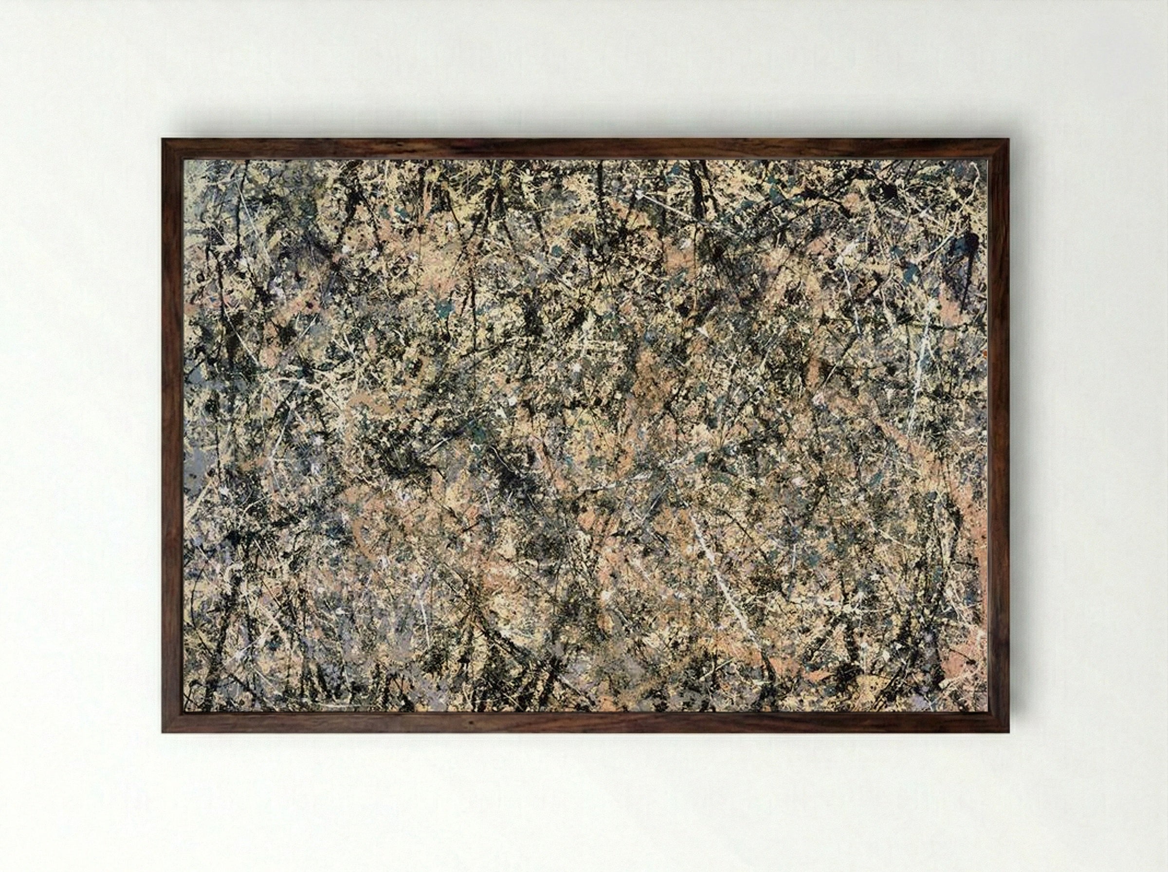 Number 1 (Lavender Mist) - Jackson Pollock - Framed Print Dark Wood