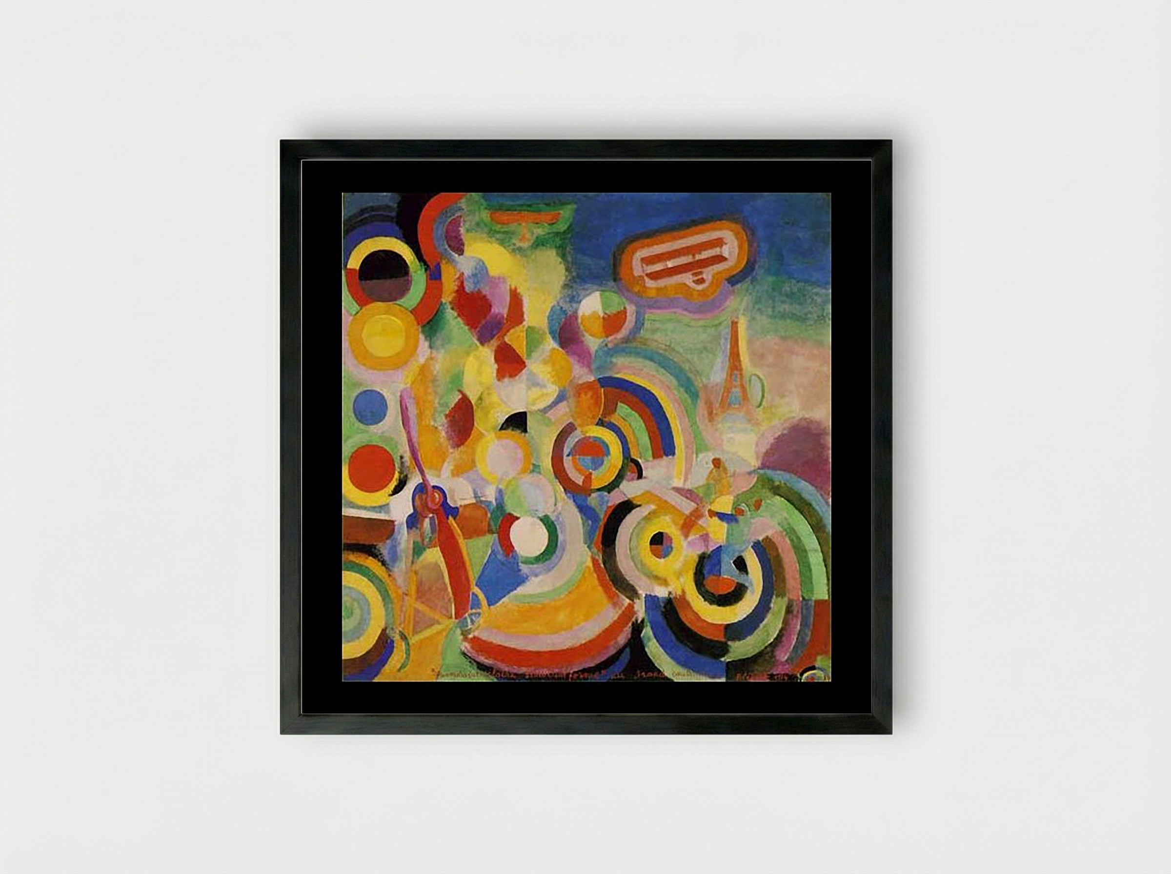 Homage to Blériot - Robert Delaunay - Framed Print Black