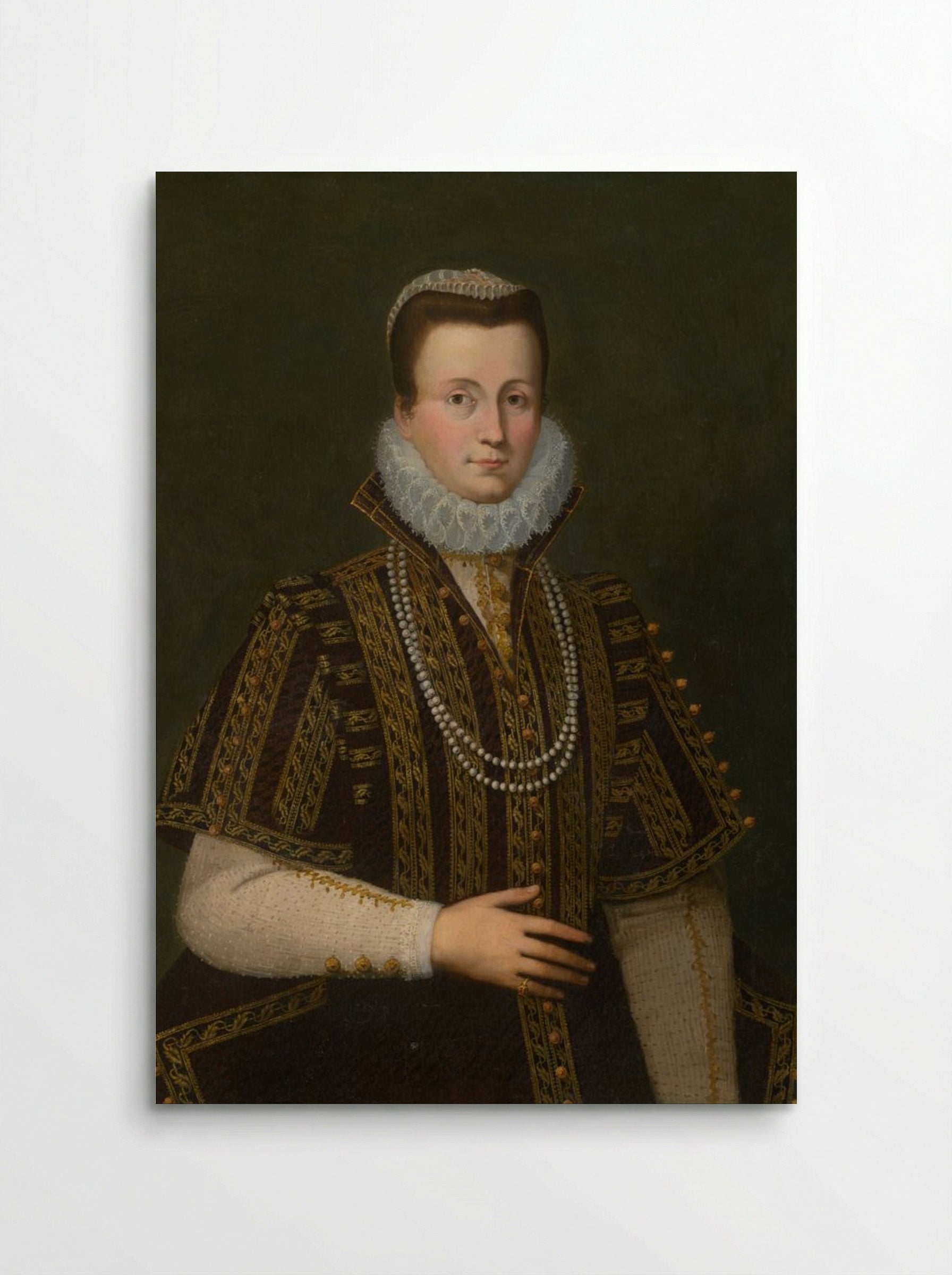 Portrait of a Lady with White Ruff - Fine Art Print - Poster