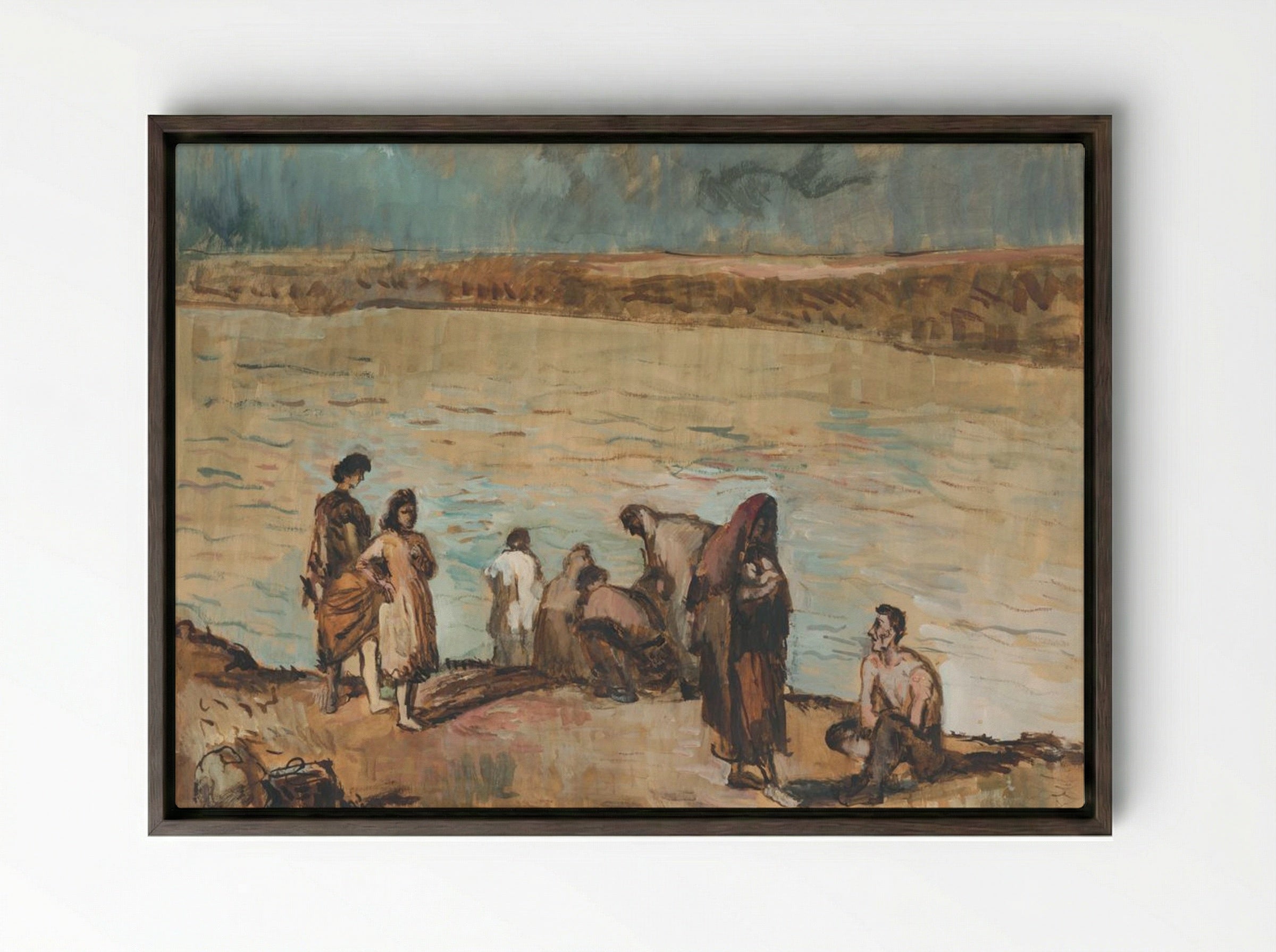 Homeless - Cyprián Majerník - Framed Canvas Dark Wood