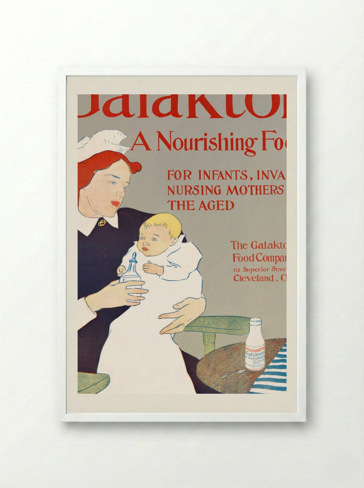 Galakton: A Nourishing Food - Edward Penfield - Framed Print White
