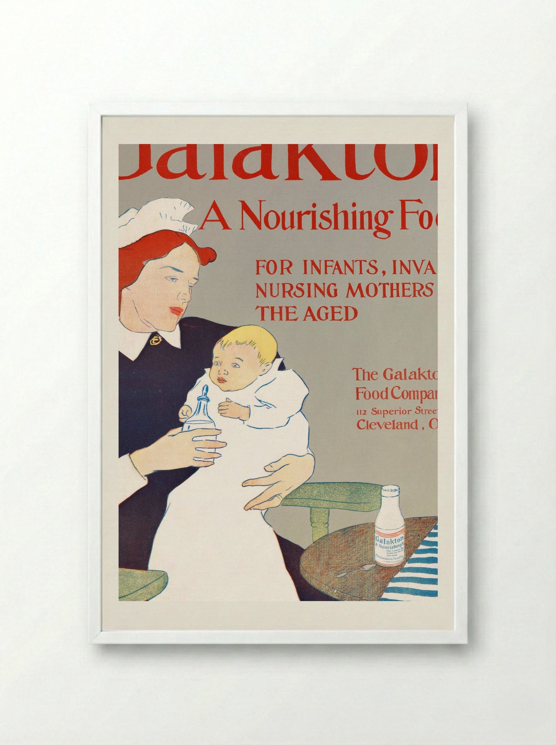 Galakton: A Nourishing Food - Edward Penfield - Framed Print White