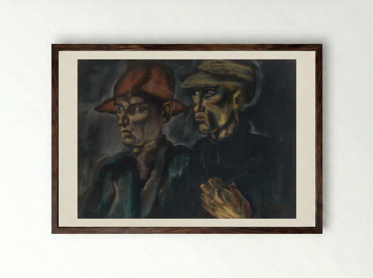 Tramps - Konstantin Bauer - Framed Print Dark Wood