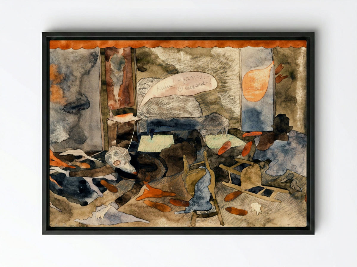 The Death of Countess Geschwitz - Charles Demuth - Framed Canvas Black