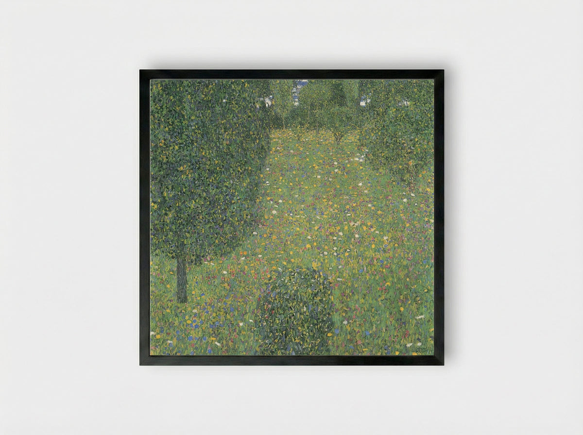 Landscape Garden (Meadow in Flower) - Gustav Klimt - Framed Print Black