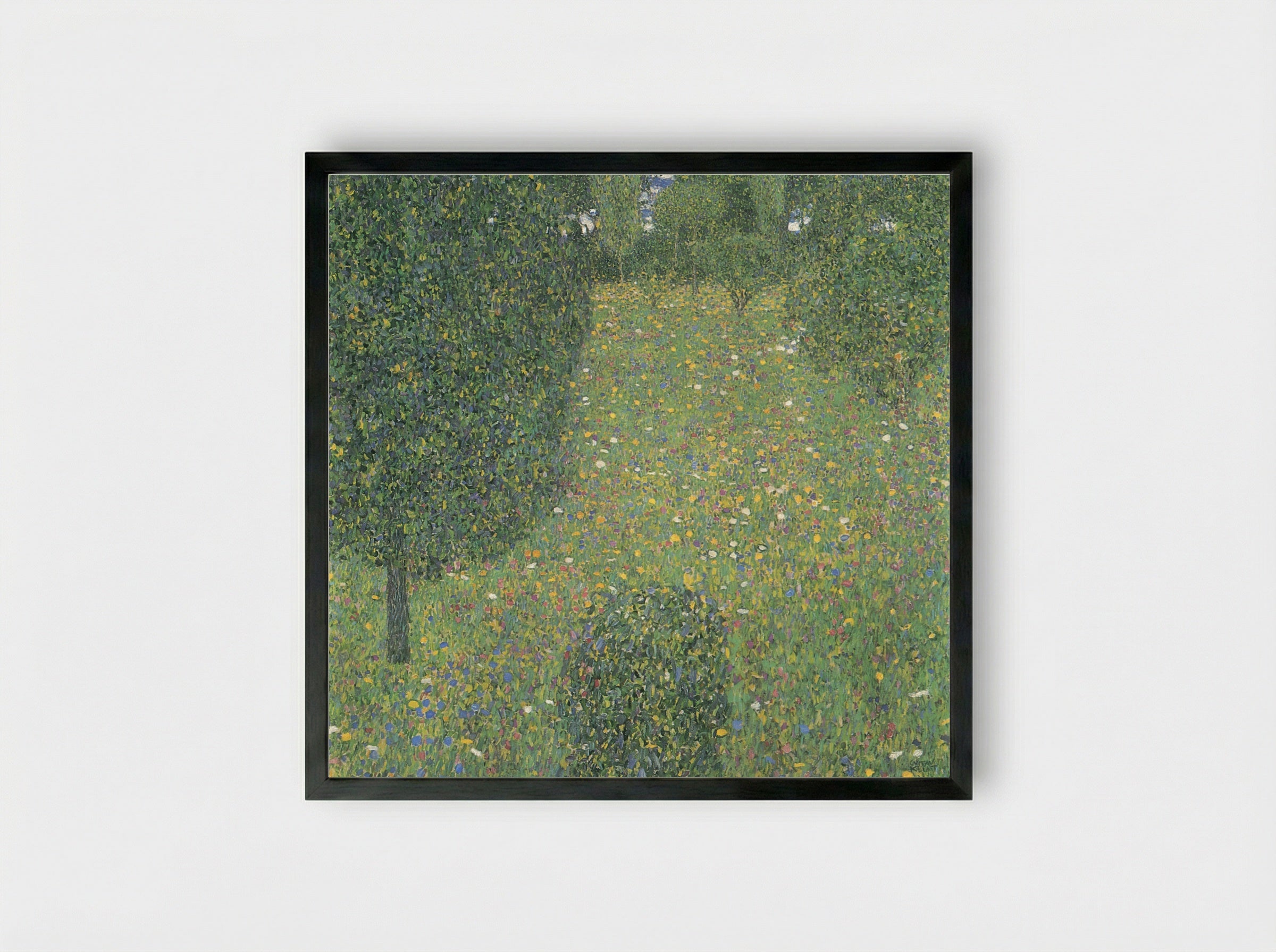 Landscape Garden (Meadow in Flower) - Gustav Klimt - Framed Print Black