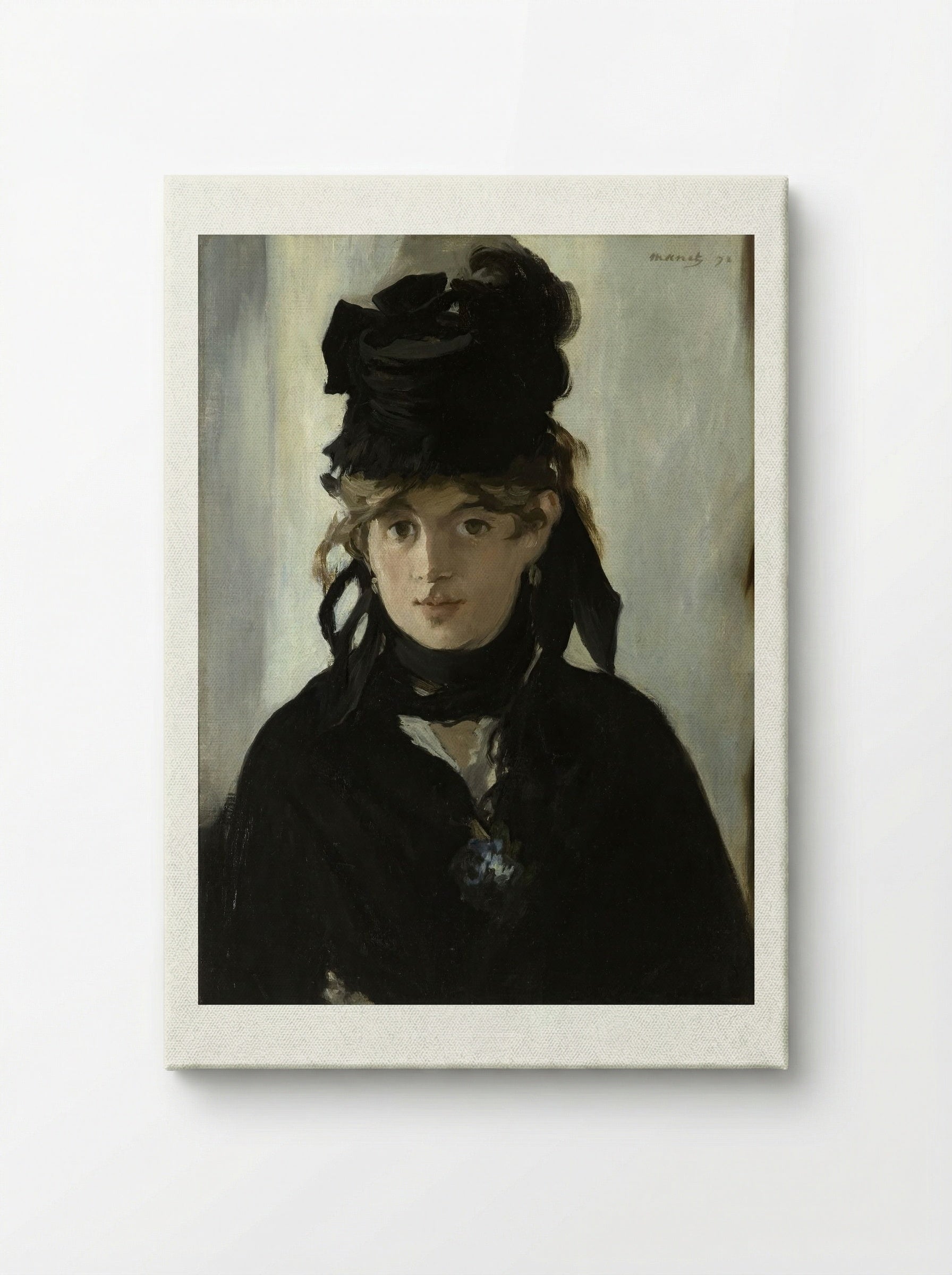 Berthe Morisot With a Bouquet of Violets - Édouard Manet - Canvas