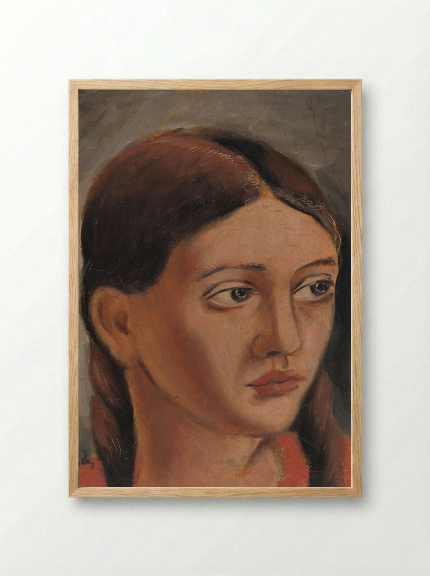 Girl's Head - Mikuláš Galanda - Framed Print Wood