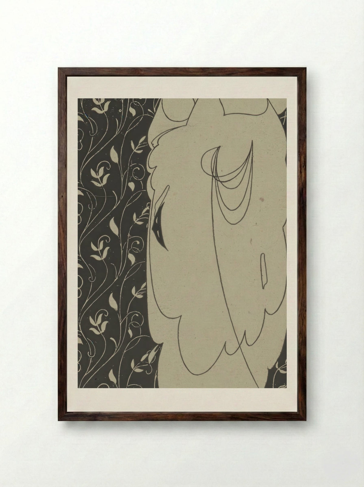 The Inland Printer, February 1896 - Will Bradley - Framed Print Dark Wood