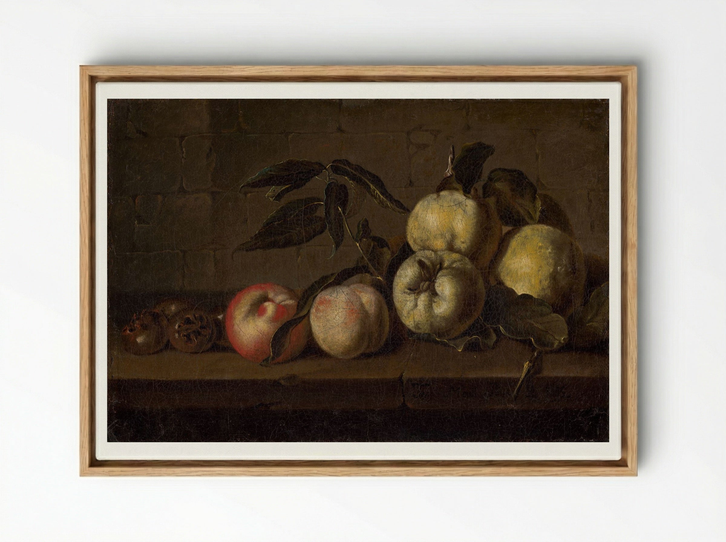 Still Life with Fruit - Fine Art Print - Framed Canvas Wood