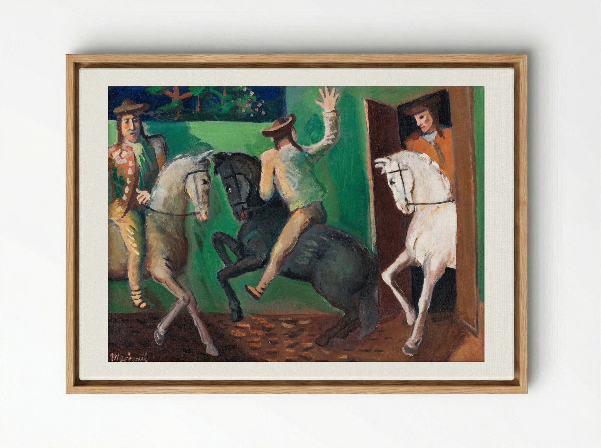 Riders on Horses - Cyprián Majerník - Framed Canvas Wood