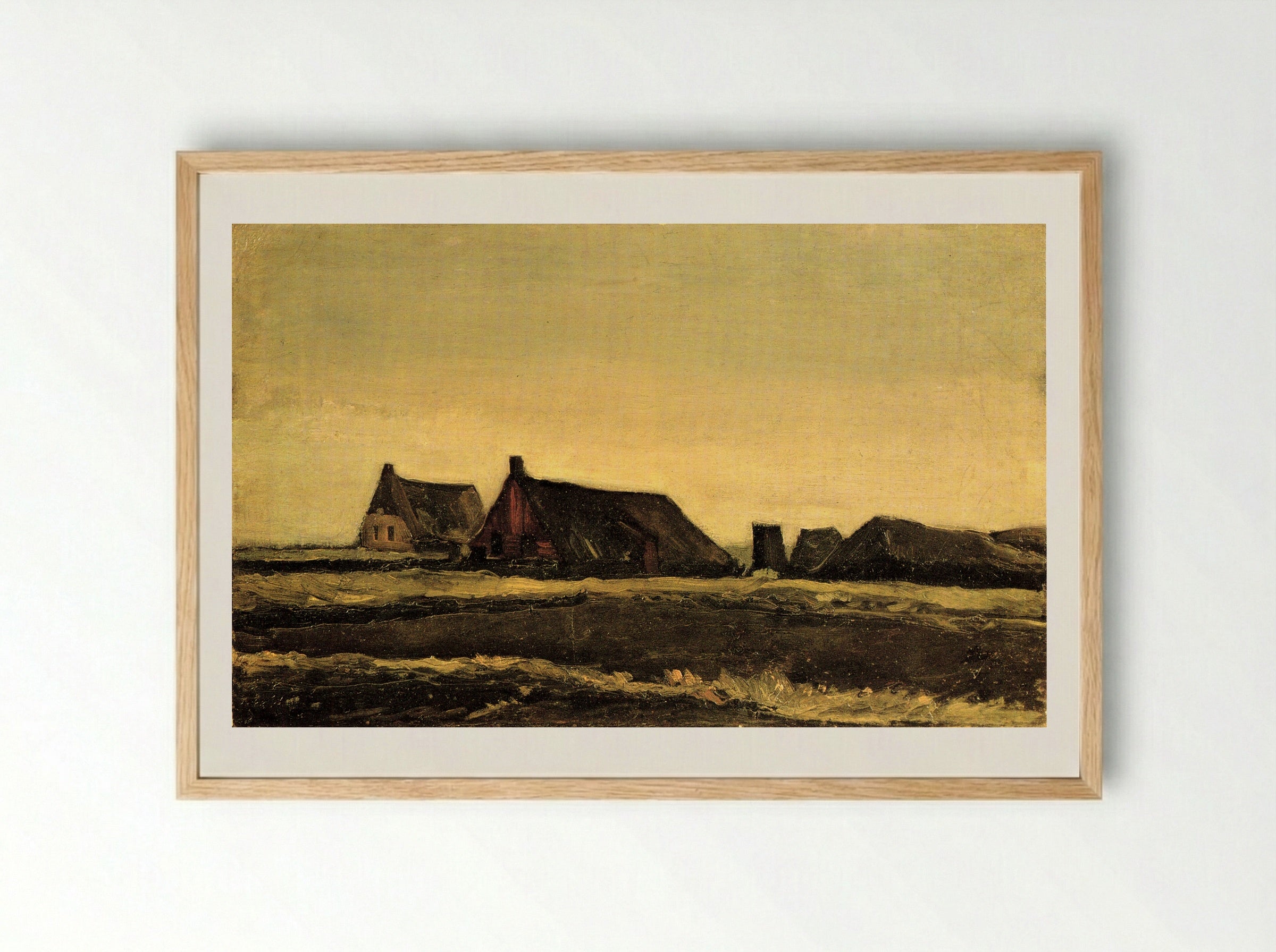 Cottages - Vincent van Gogh - Framed Print Wood