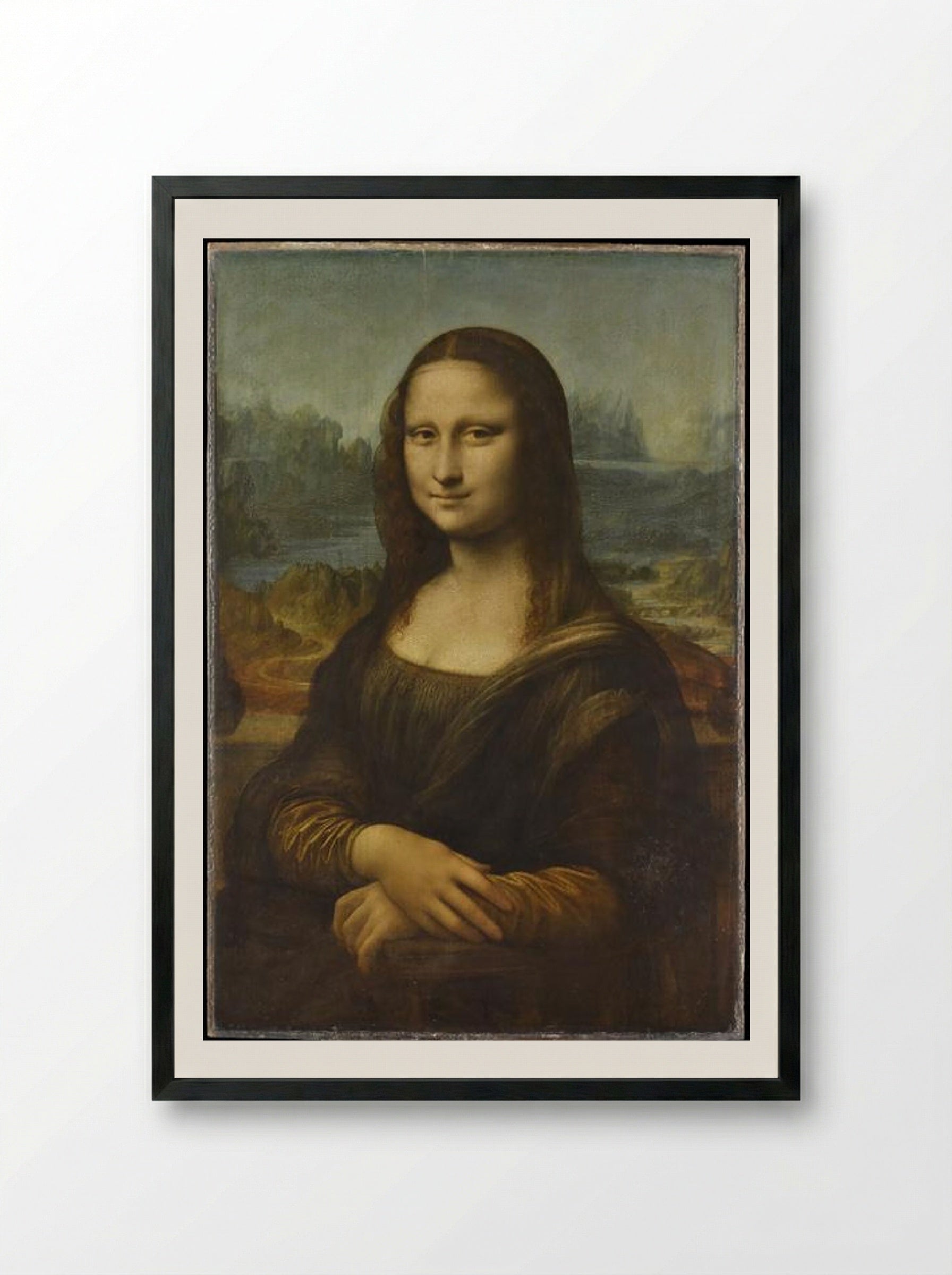 Mona Lisa - Leonardo da Vinci - Framed Print Black