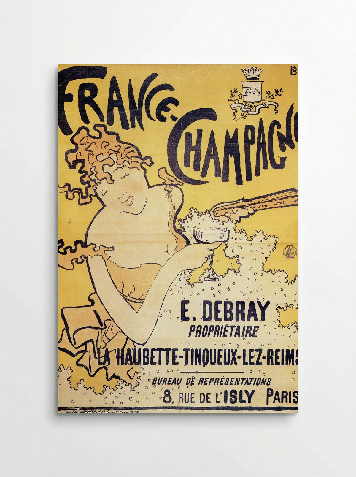 France Champagne (Advertising Poster) - Fine Art Print - Poster