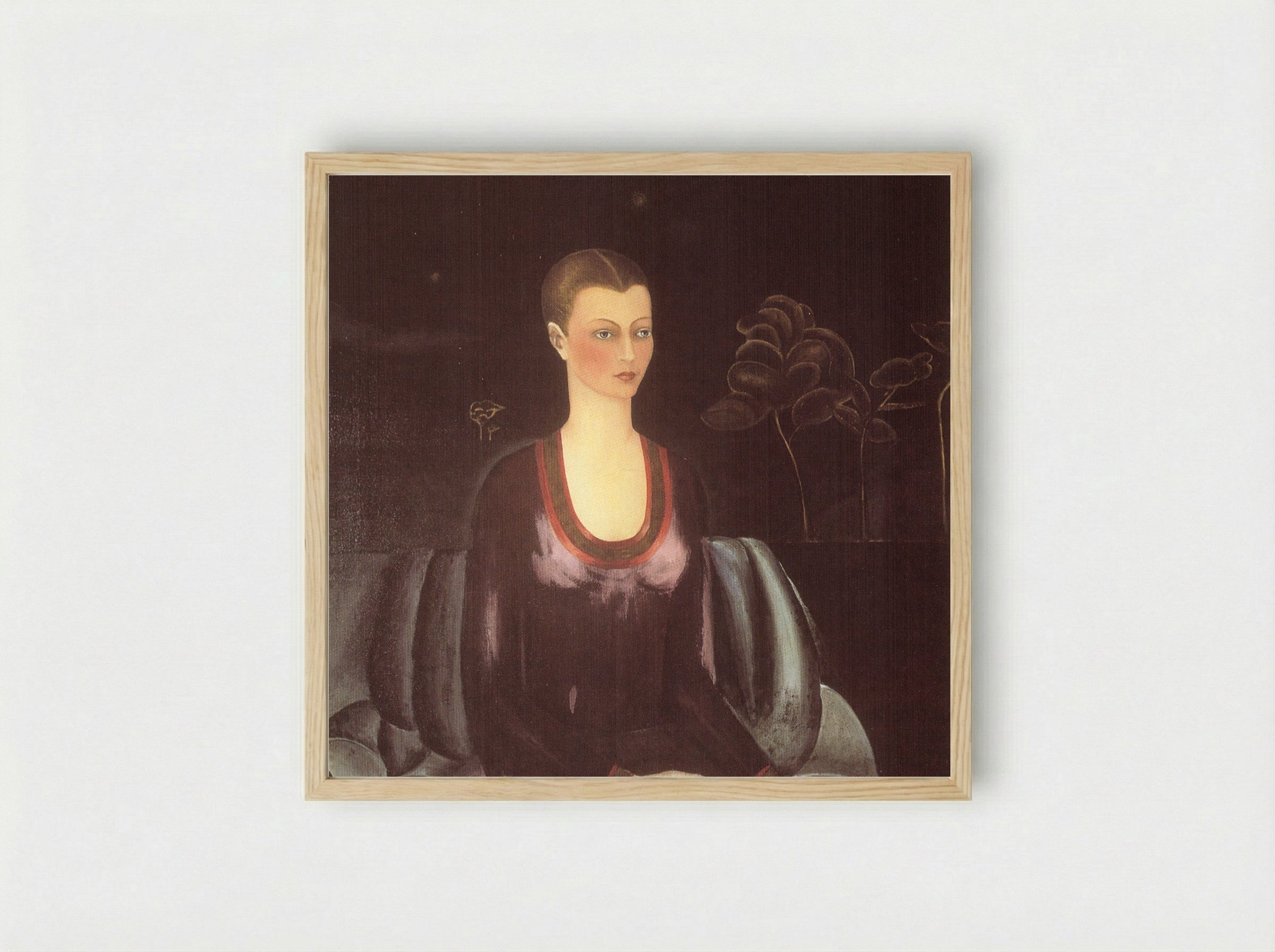 Portrait of Alicia Galant - Frida Kahlo - Framed Print Wood