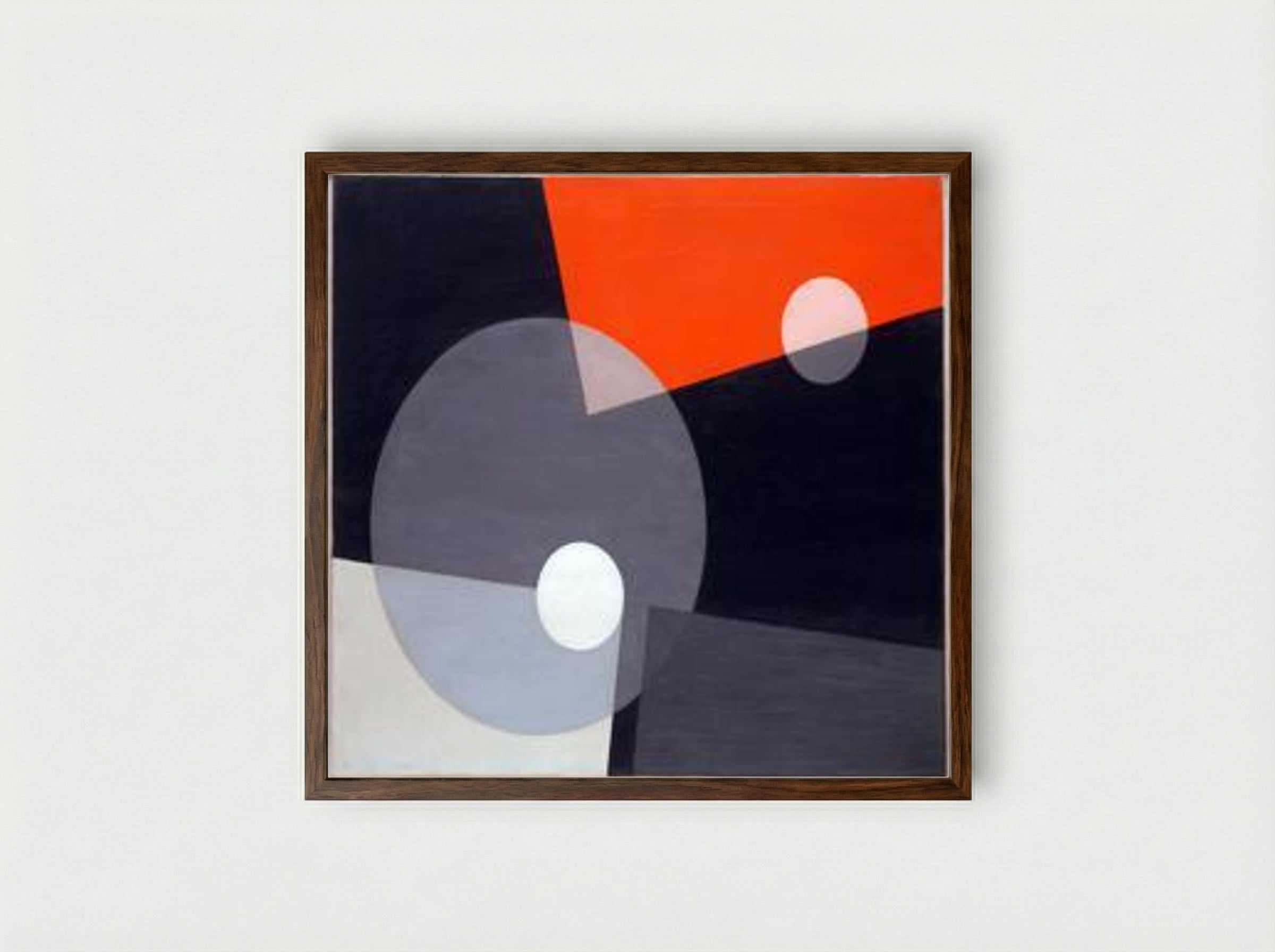 Am 7 (26) - László Moholy-Nagy - Framed Print Dark Wood