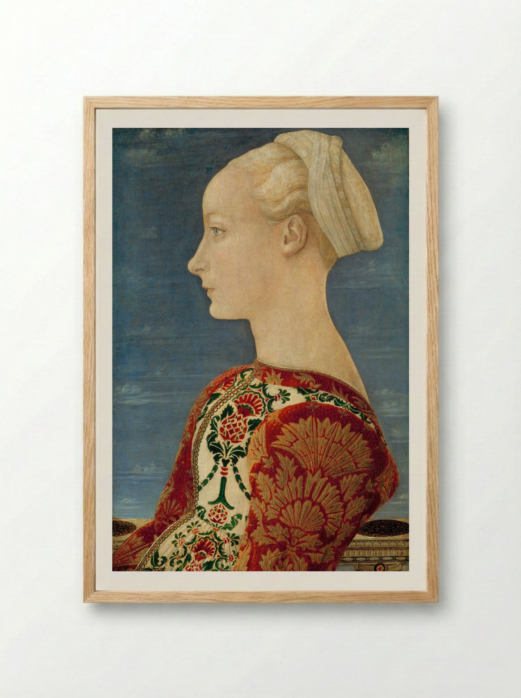 Profile Portrait of a Young Lady - Piero del Pollaiuolo - Framed Print Wood