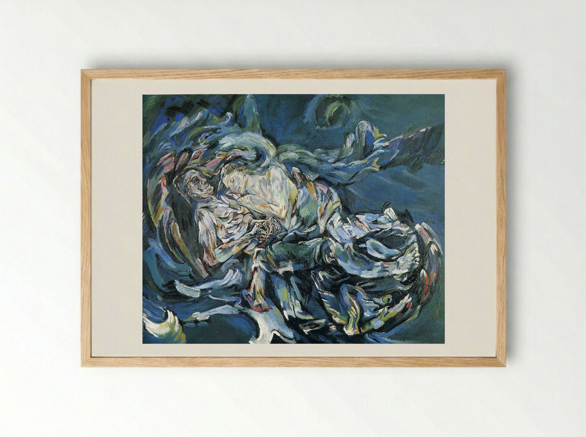 Bride of the Wind - Oskar Kokoschka - Framed Print Wood