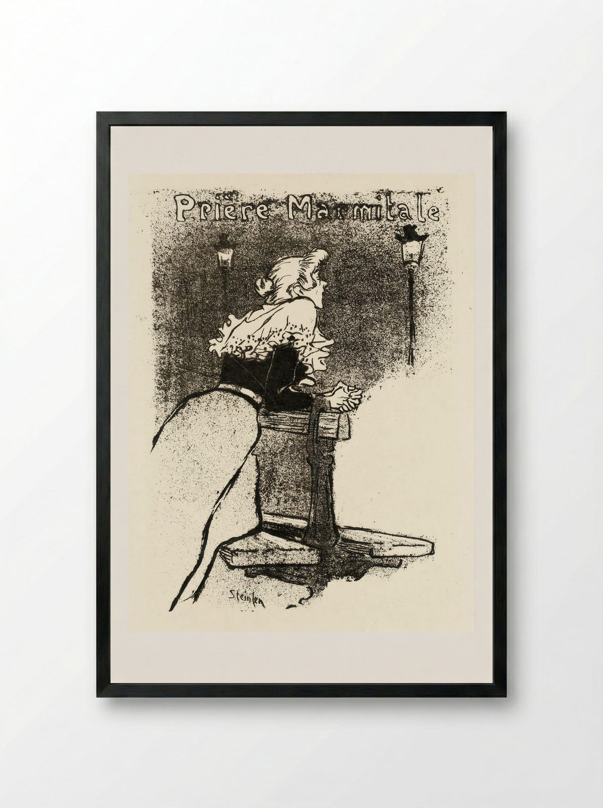 Prière Marmitale - Théophile Alexandre Steinlen - Framed Print Black