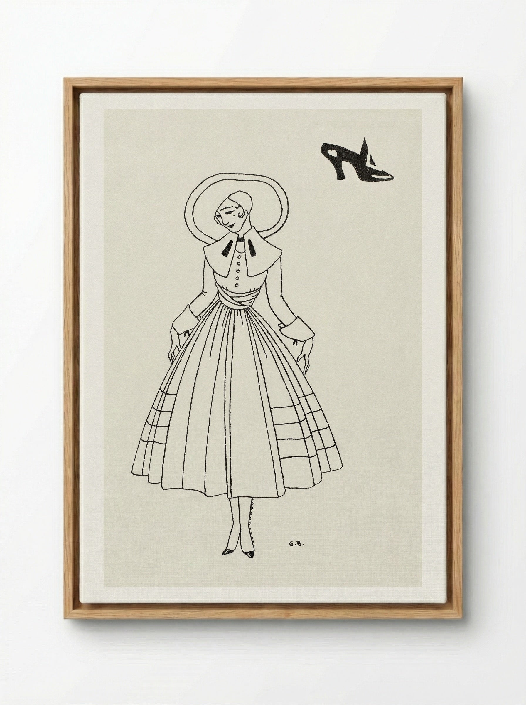 No. 8, 9, p. 26 from Gazette du Bon Ton - George Barbier - Framed Canvas Wood